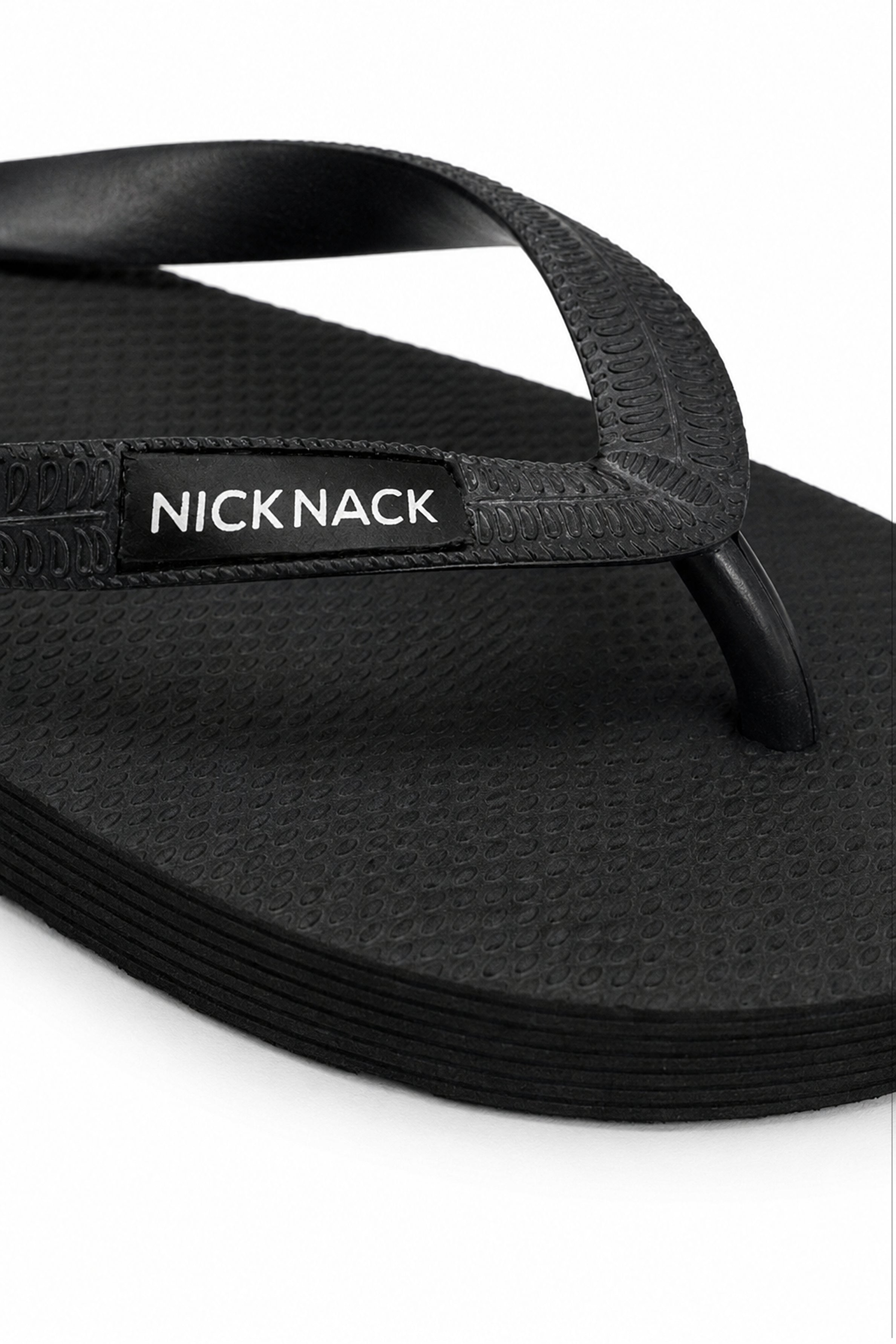 NICK NACK  Men's Flip Flops - Black
