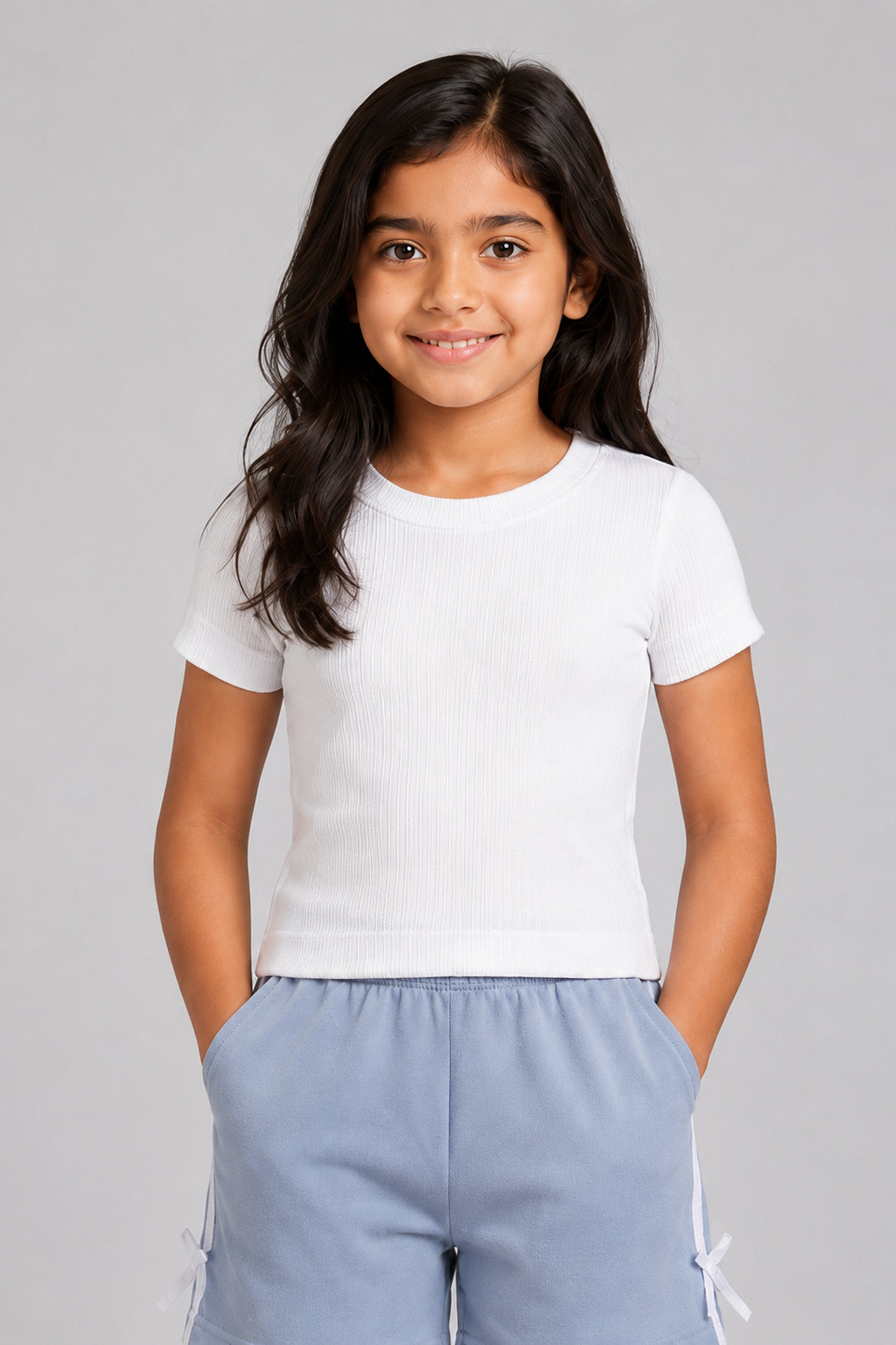 LITTLE MODANO Kids' White Top