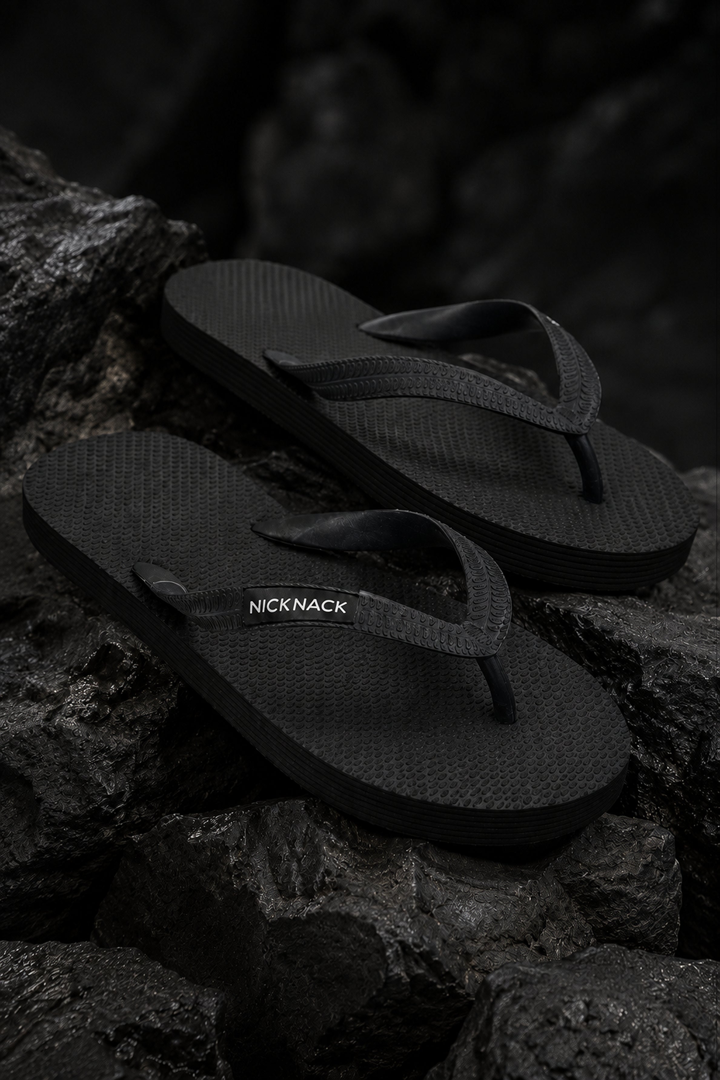 NICK NACK  Men's Flip Flops - Black