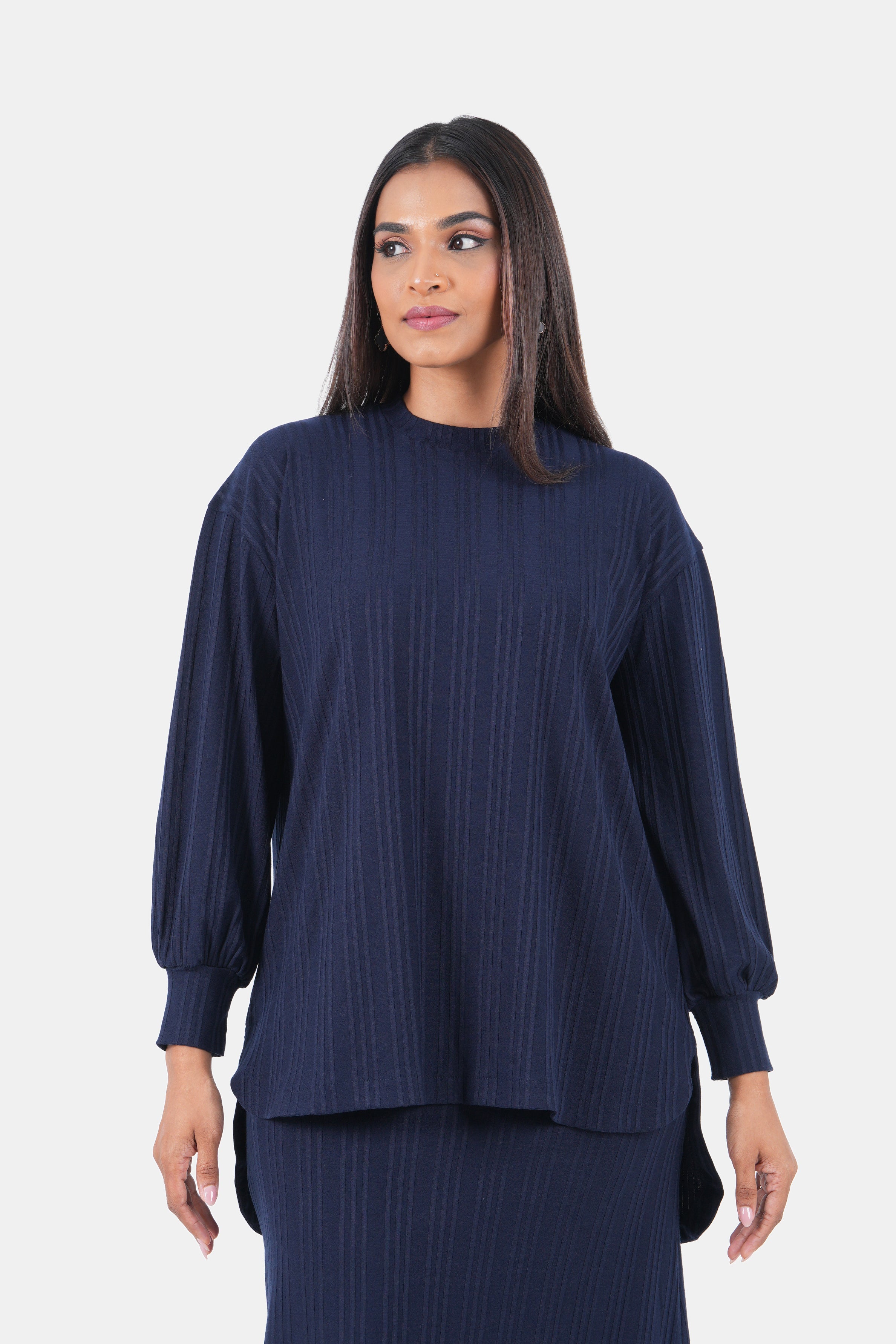 Hada SCENE Women's Luxe Street Plain Long Sleeve Top