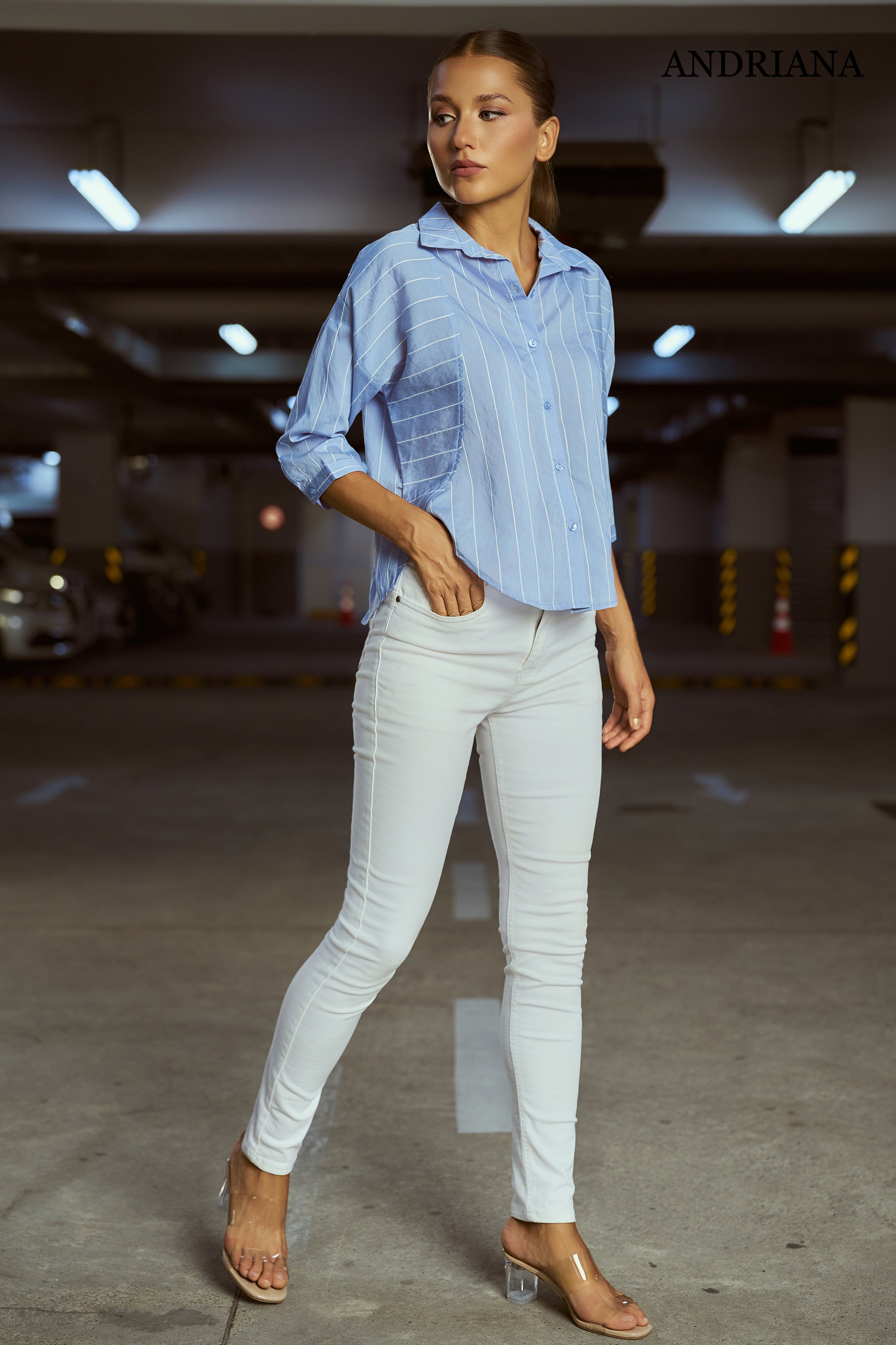 Andriana Women'Striped Blouse - Formal Wear