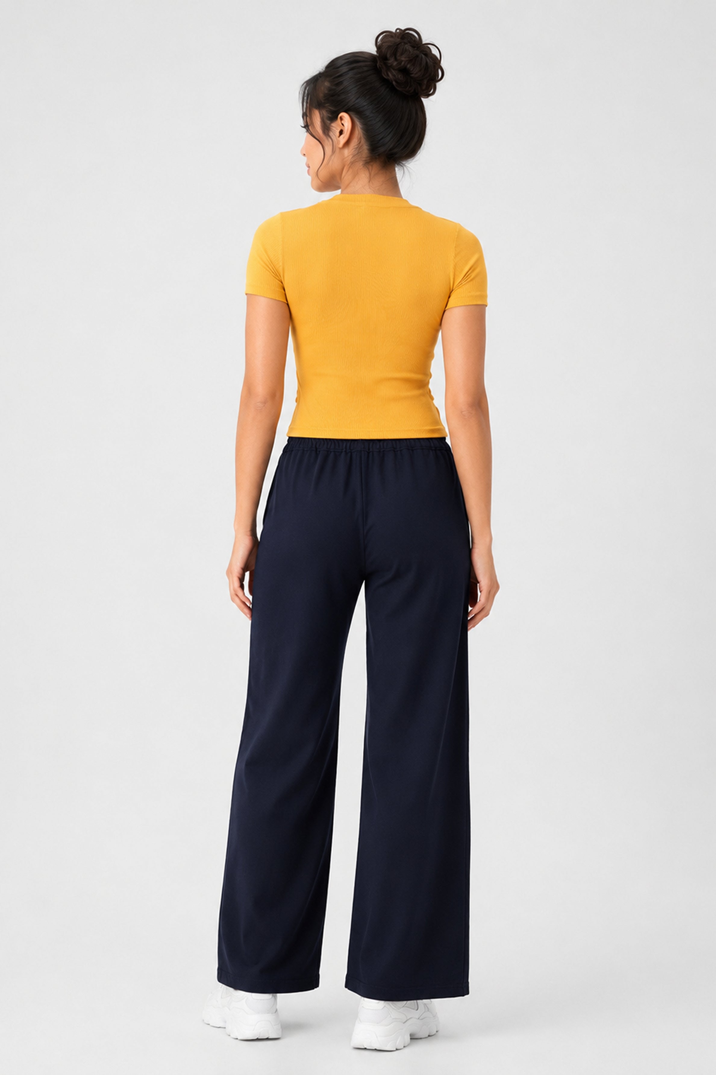 MODANO Casual Crew Neck Tees - Mustard