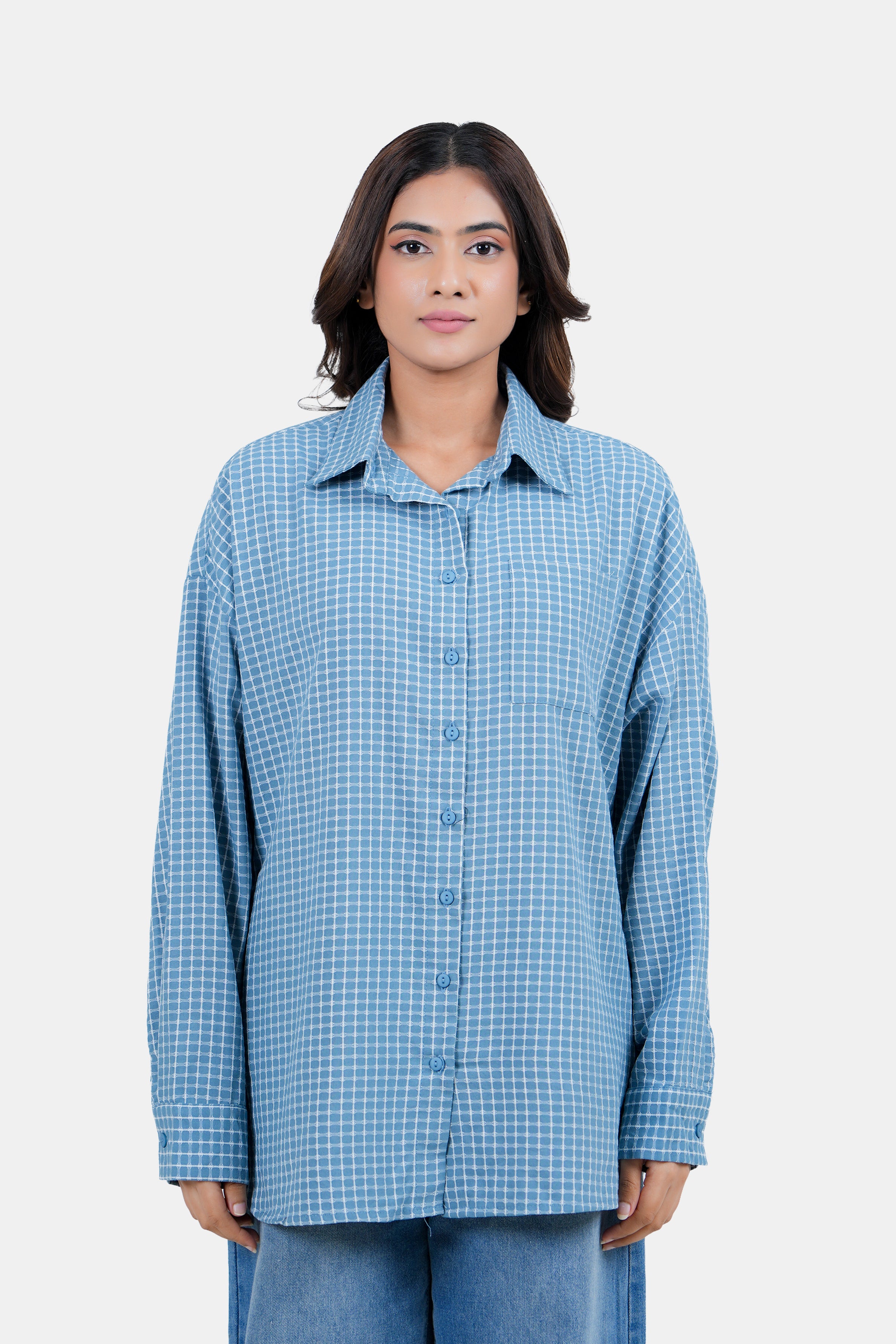 MODANO Women's Long-Sleeve Check Shirt
