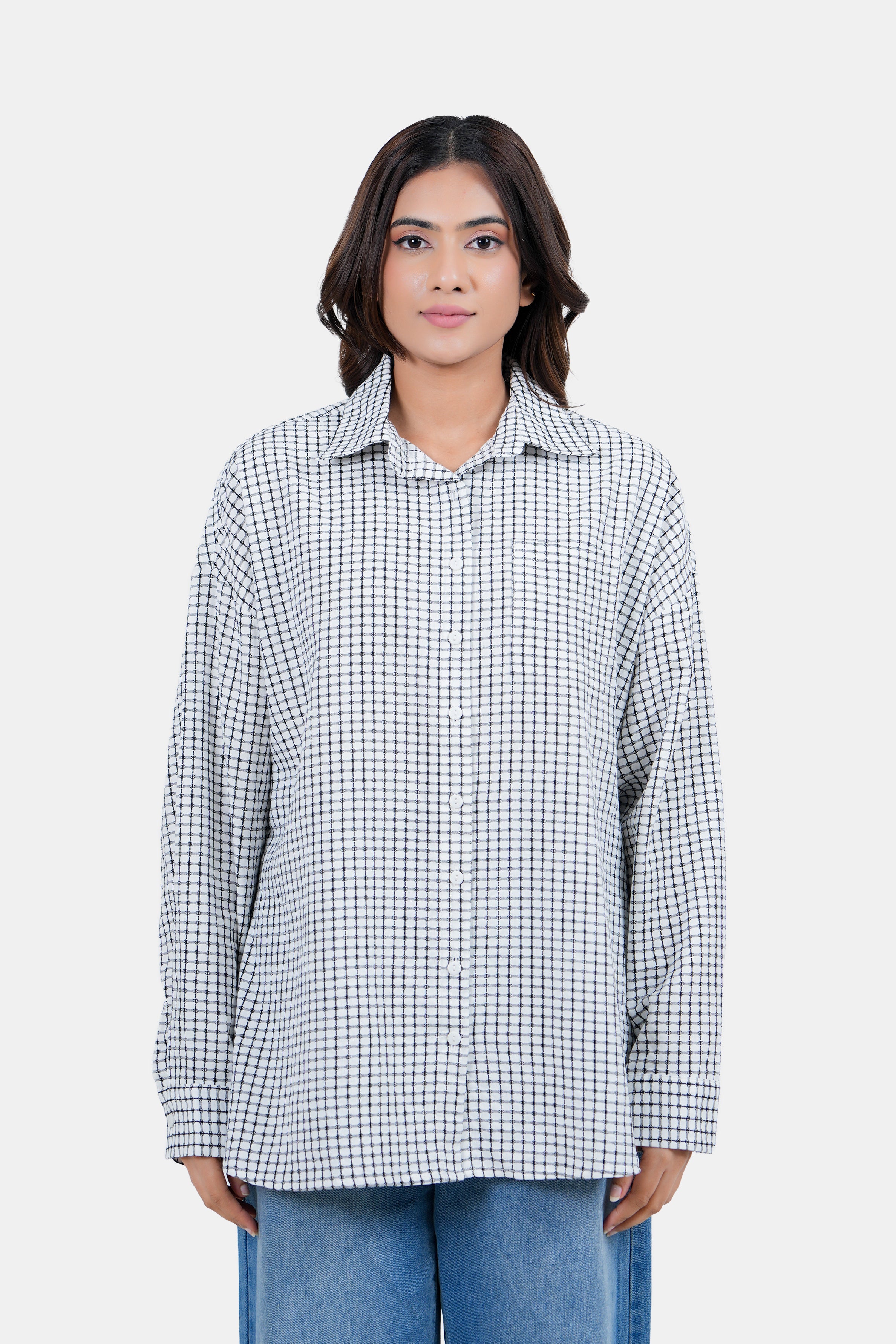 MODANO Women's Long-Sleeve Check Shirt