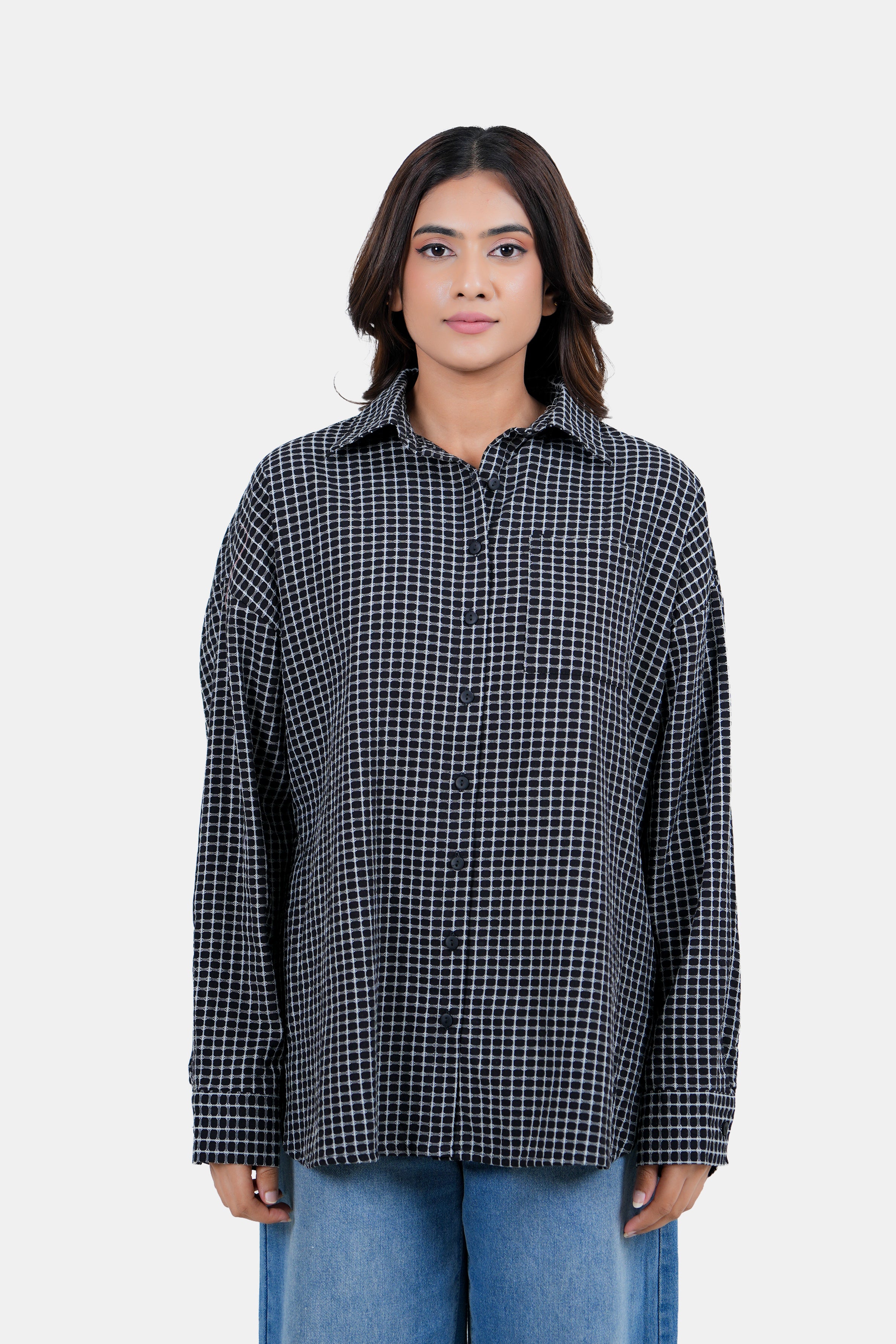 MODANO Women's Long-Sleeve Check Shirt