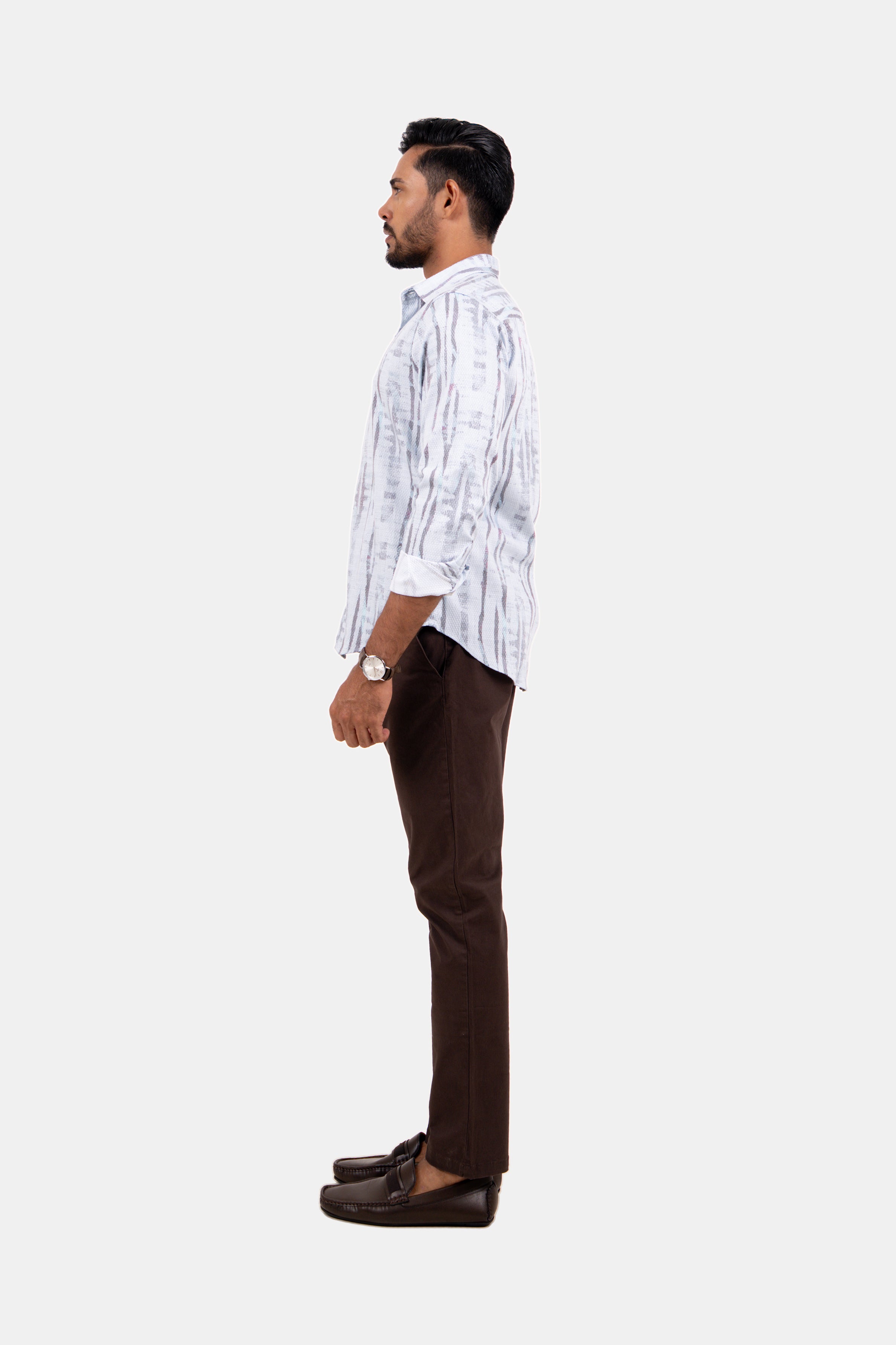 King Street Men's Casual Printed Shirt