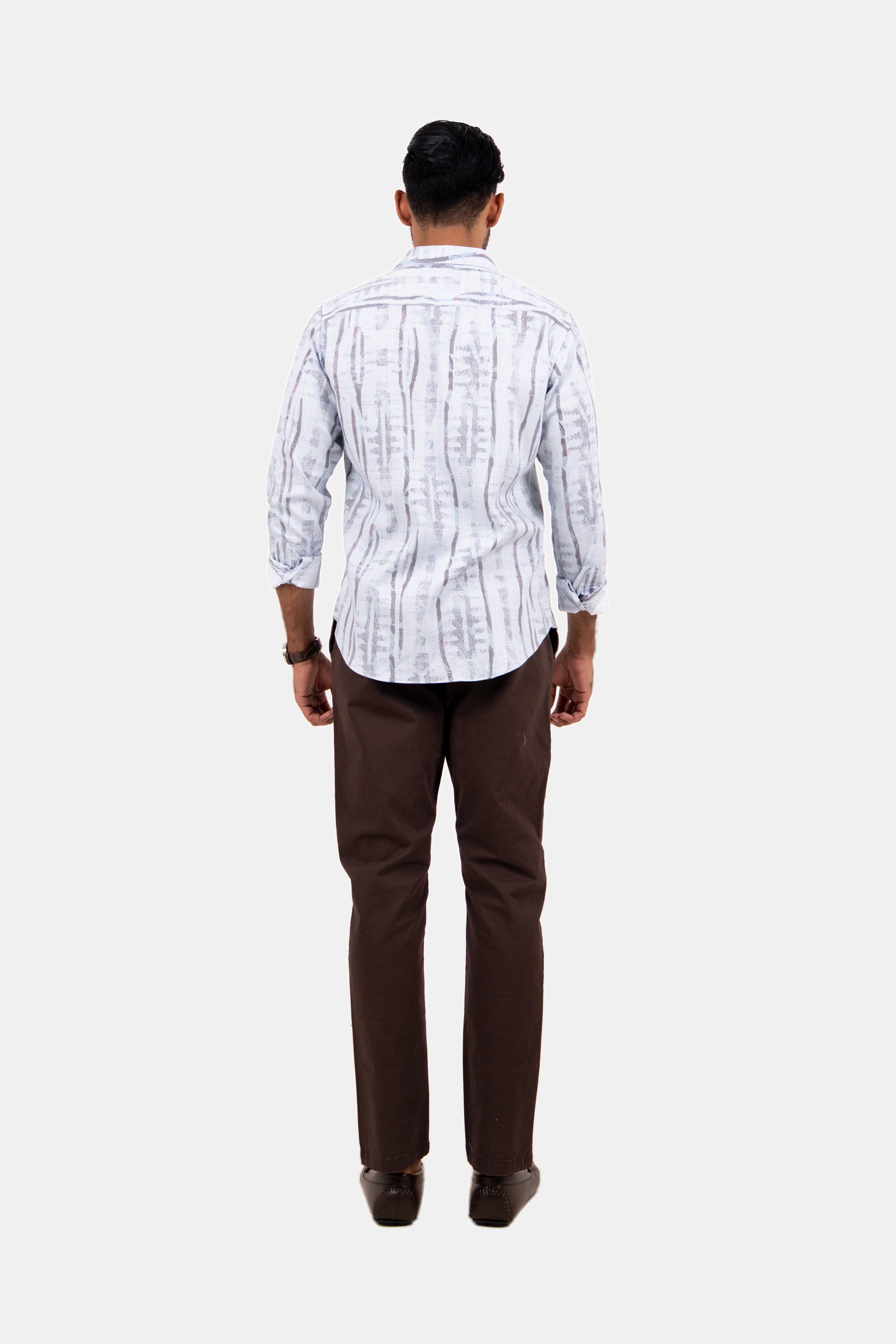 King Street Men's Casual Printed Shirt