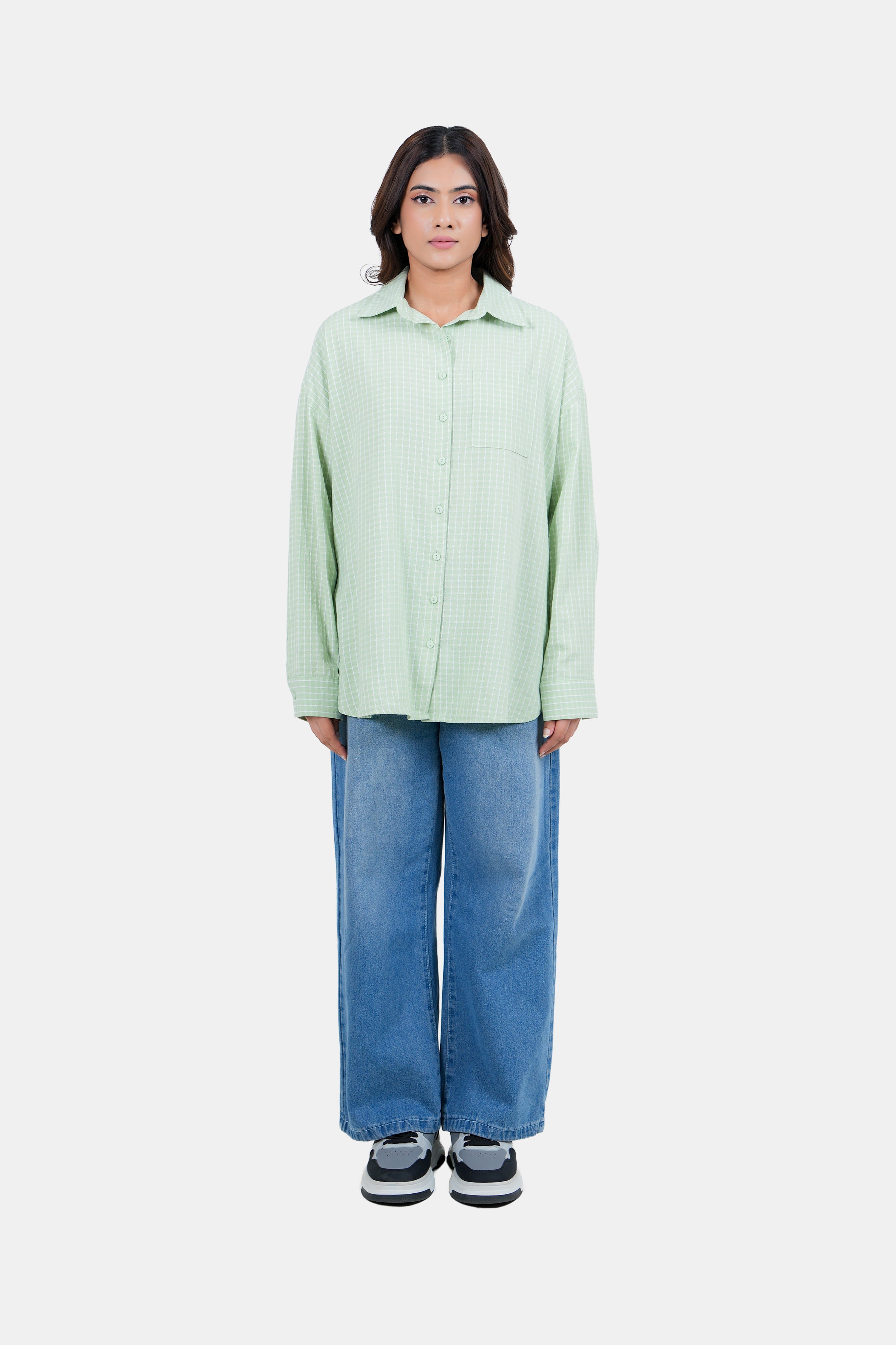 MODANO Women's Long-Sleeve Check Shirt