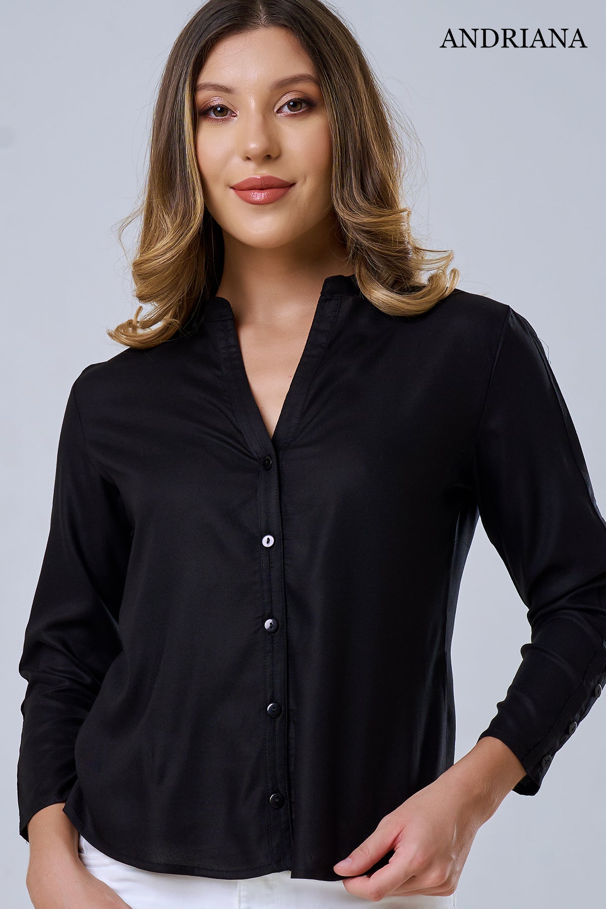 Andriana Elegance Women's Chic Office Blouse