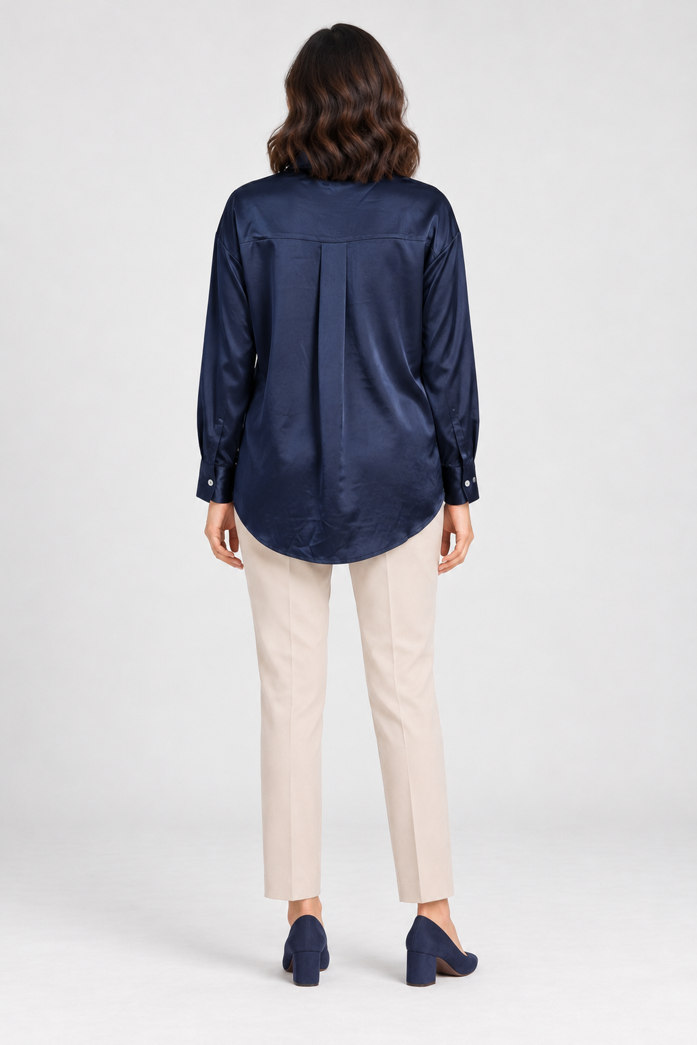 FOREVER 21 Women's Formal Regular Blouse - Dark Blue