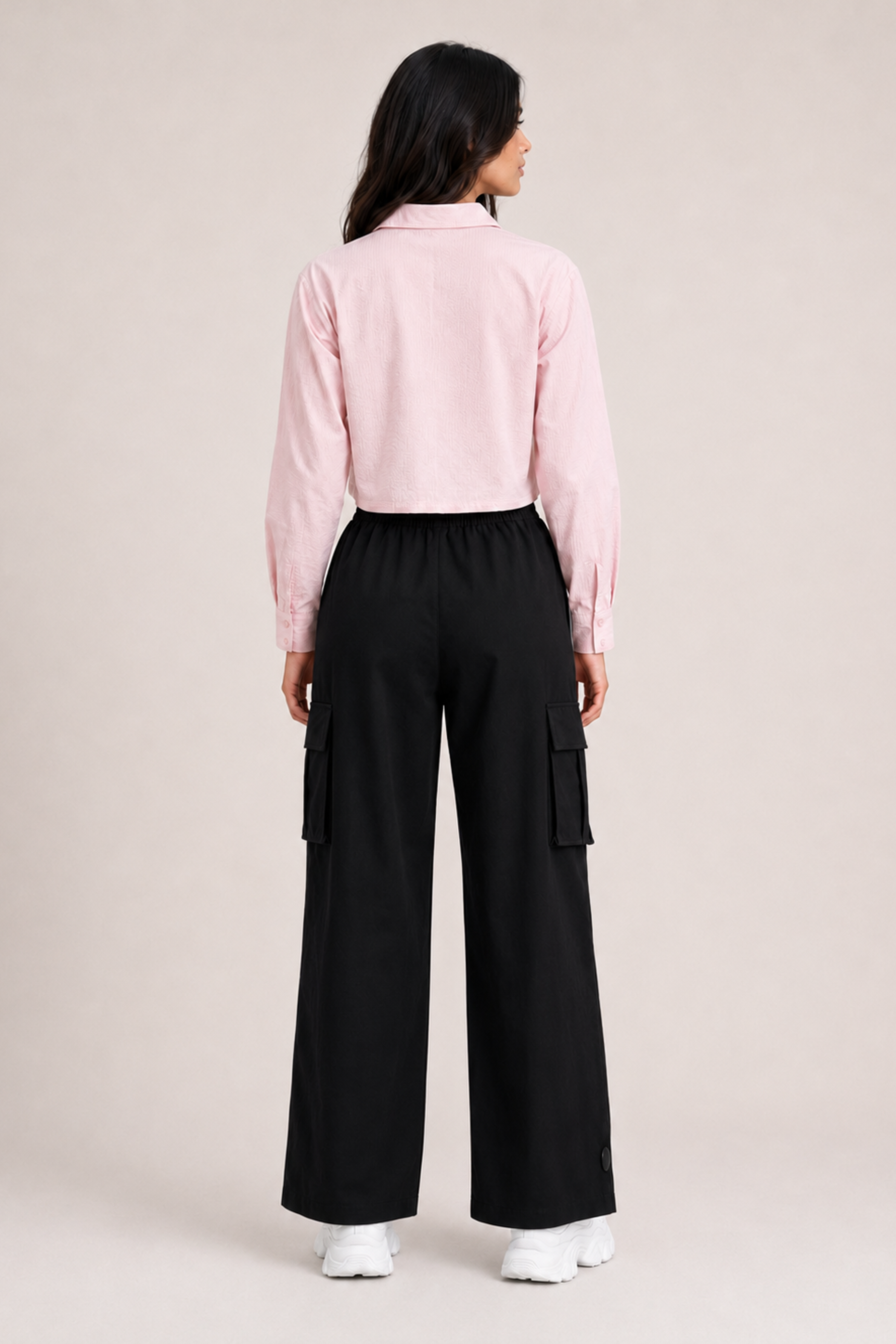 MODANO Casual Long Sleeve Blouse - Pink