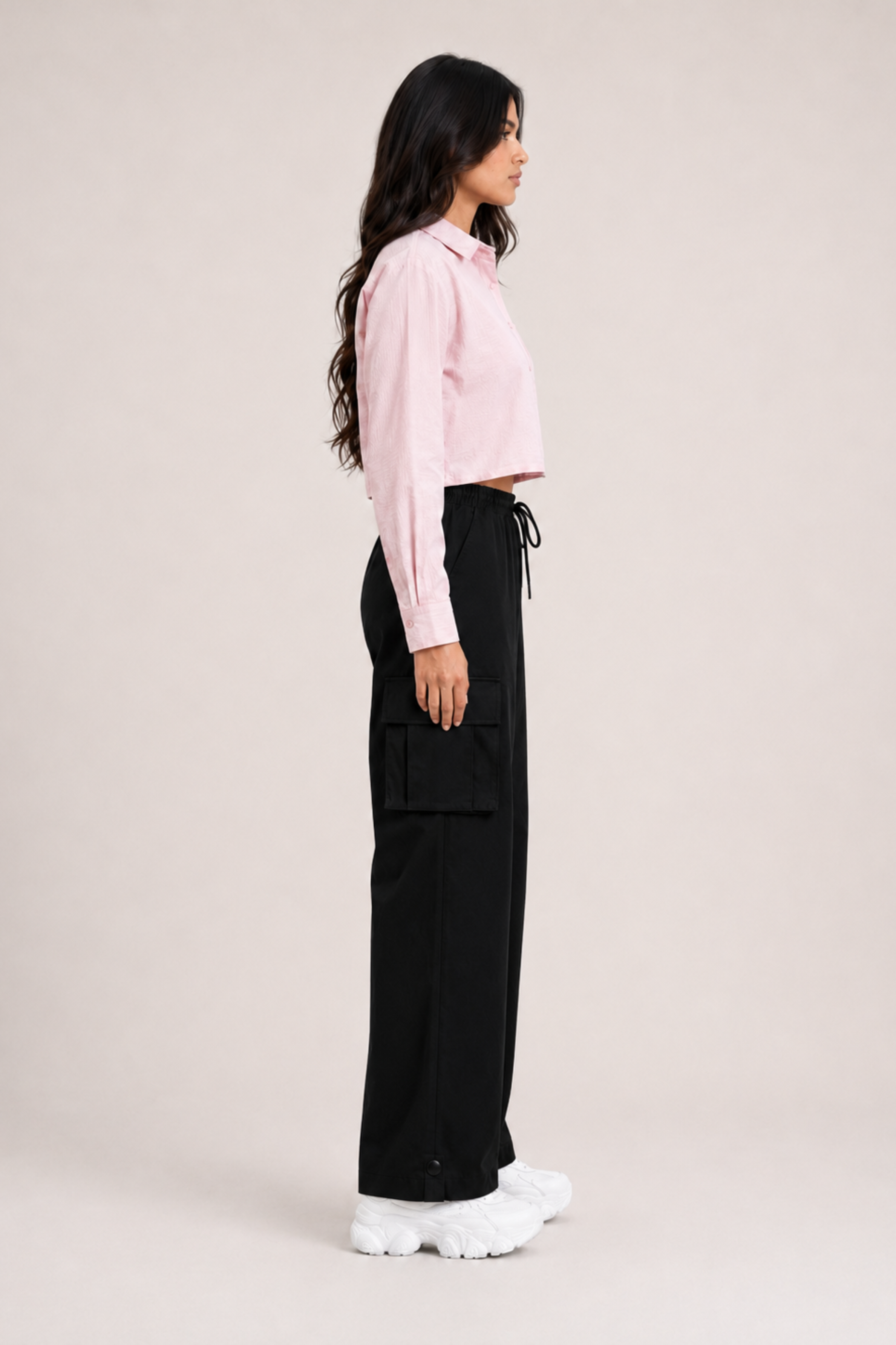 MODANO Casual Long Sleeve Blouse - Pink