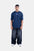 Hustle Men's Crew Neck T-Shirt - Navy & Gray