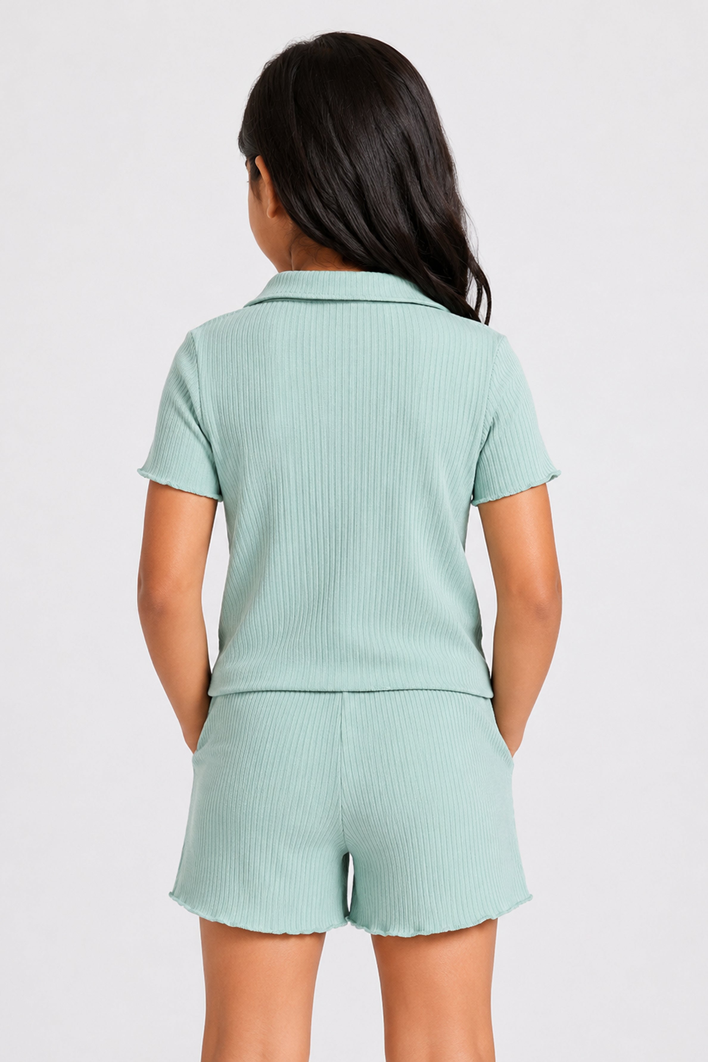 LITTLE MODANO Girls' Green Top