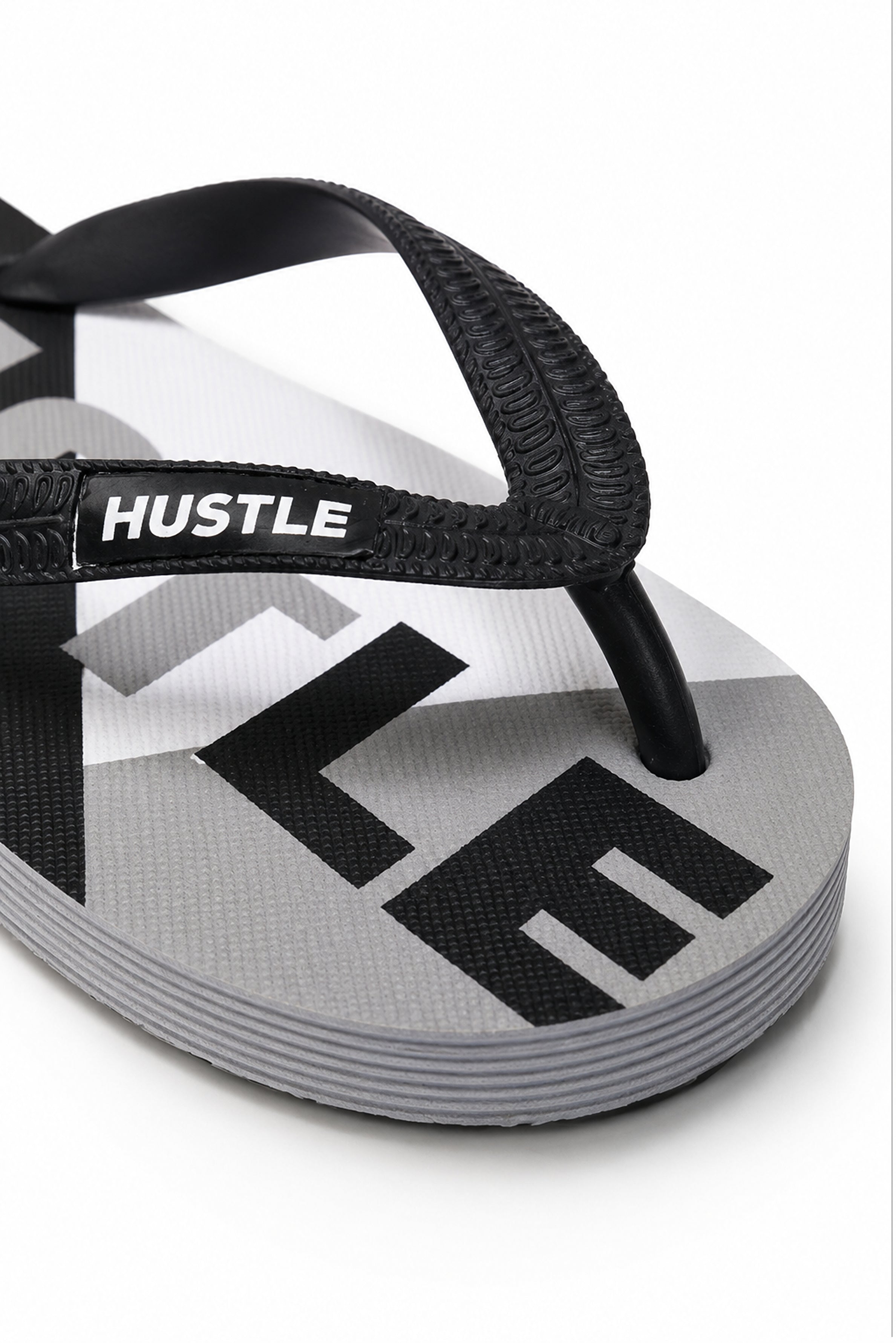 HUSTLE Men's  Flip Flops - Black