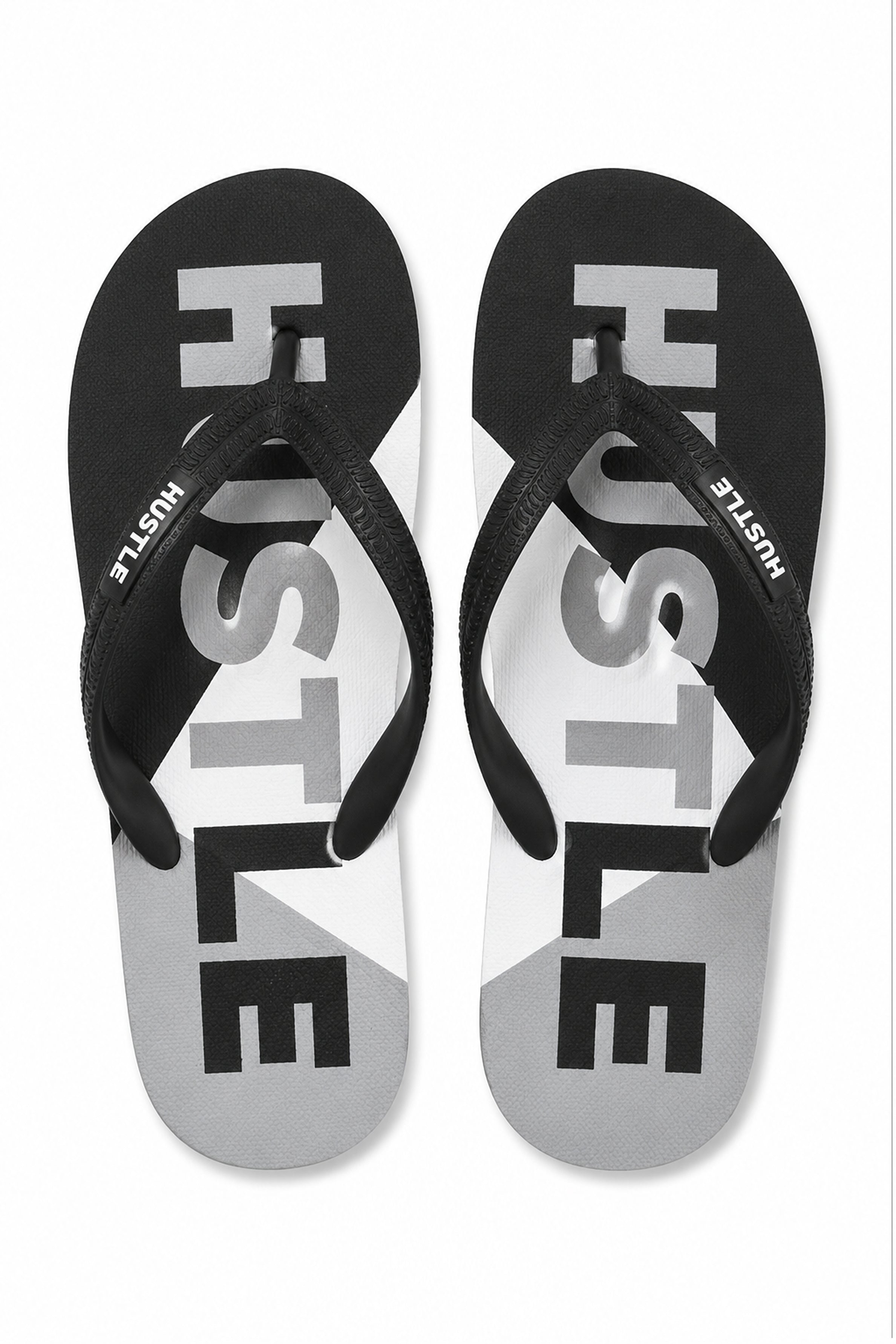HUSTLE Men's Black Flip Flops