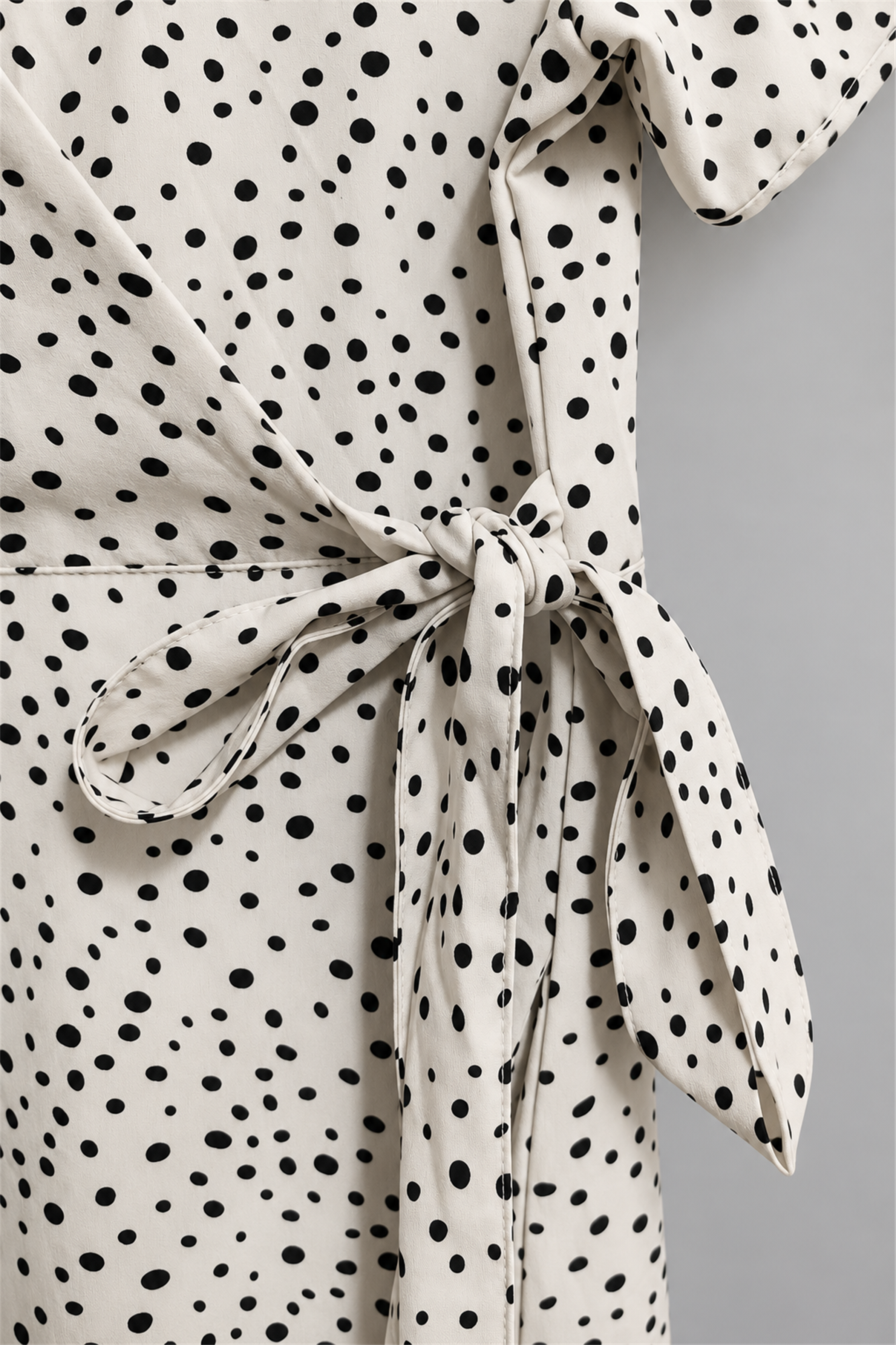ENVOGUE Women's Formal Dots Printed Dress - White