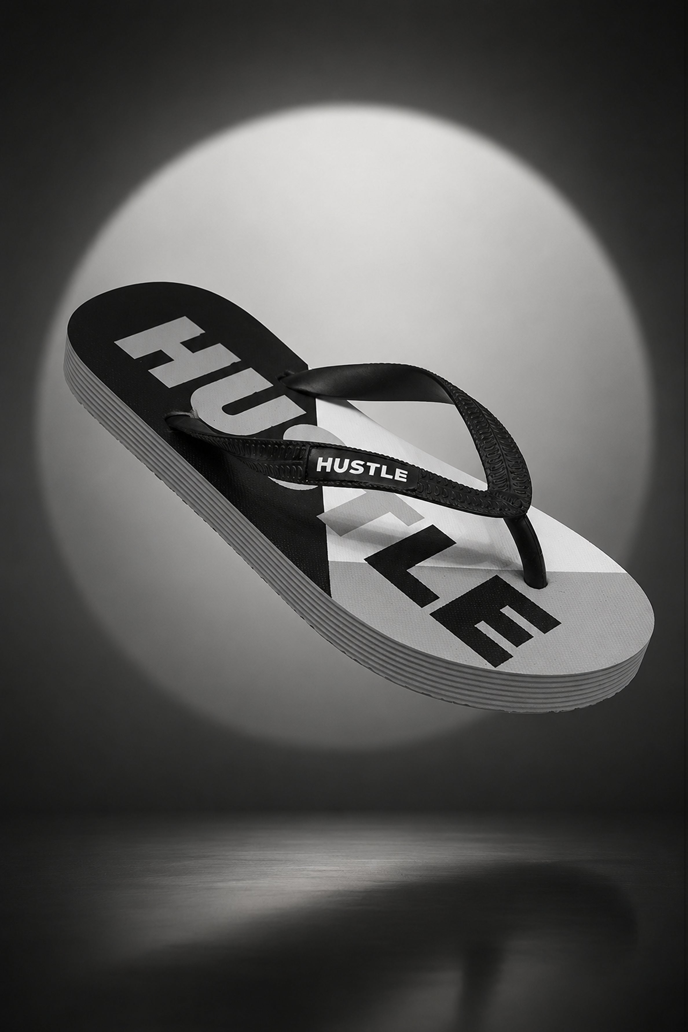 HUSTLE Men's  Flip Flops - Black