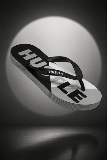 HUSTLE Men's  Flip Flops - Black