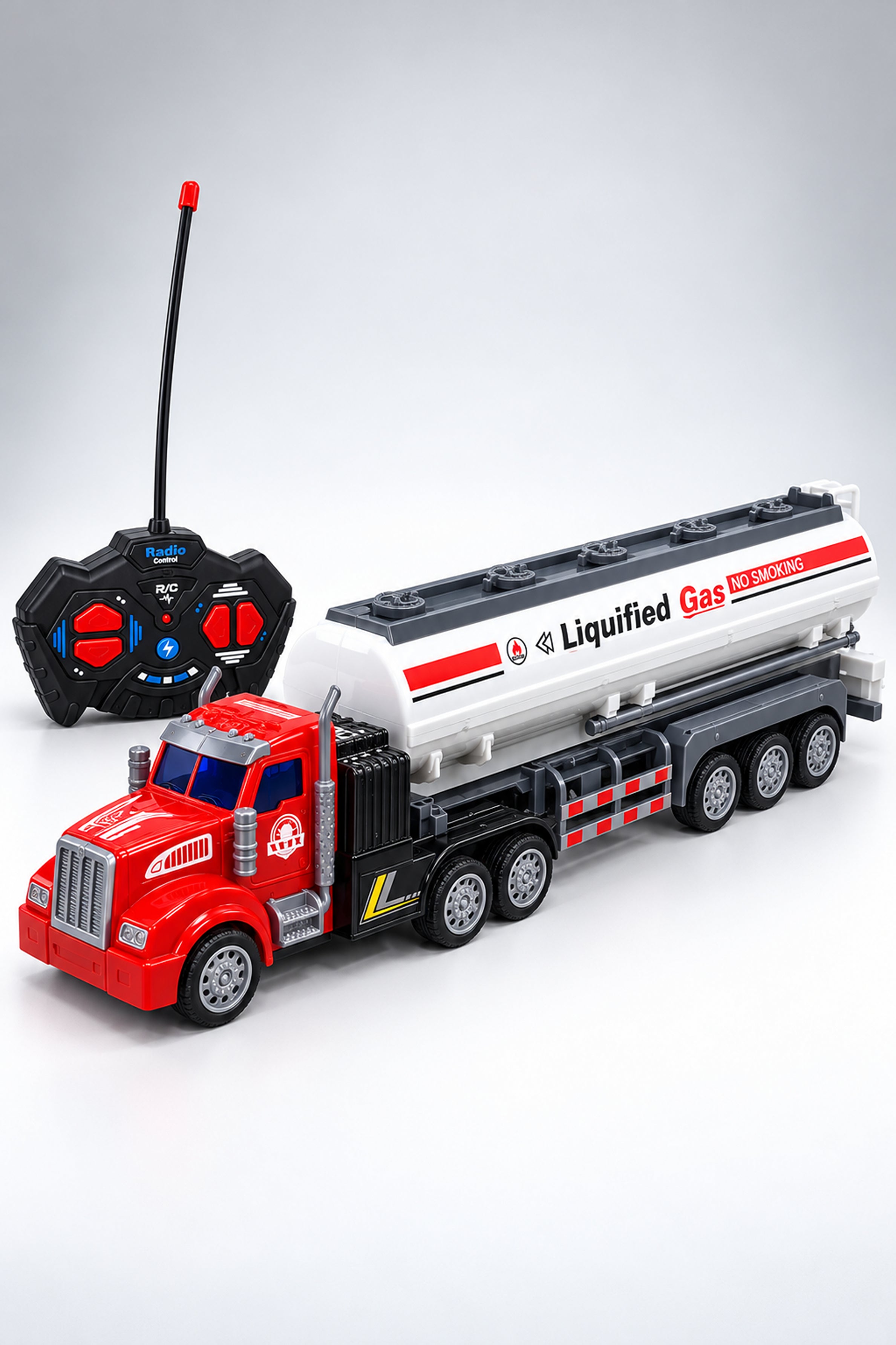Remote Control Gas Tanker Truck Toy – Red