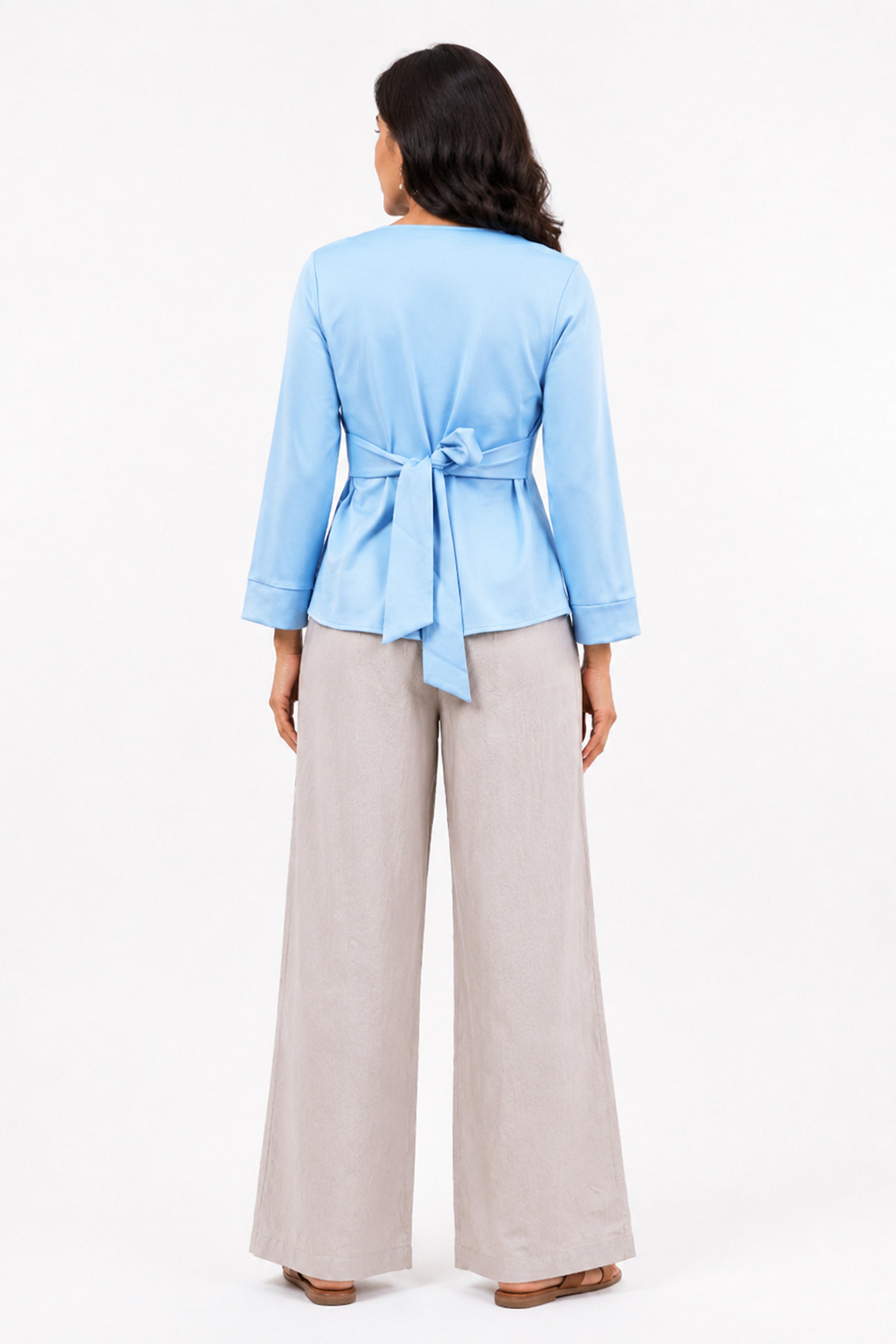 HADA Casual Relaxed Fit Blouse - Blue