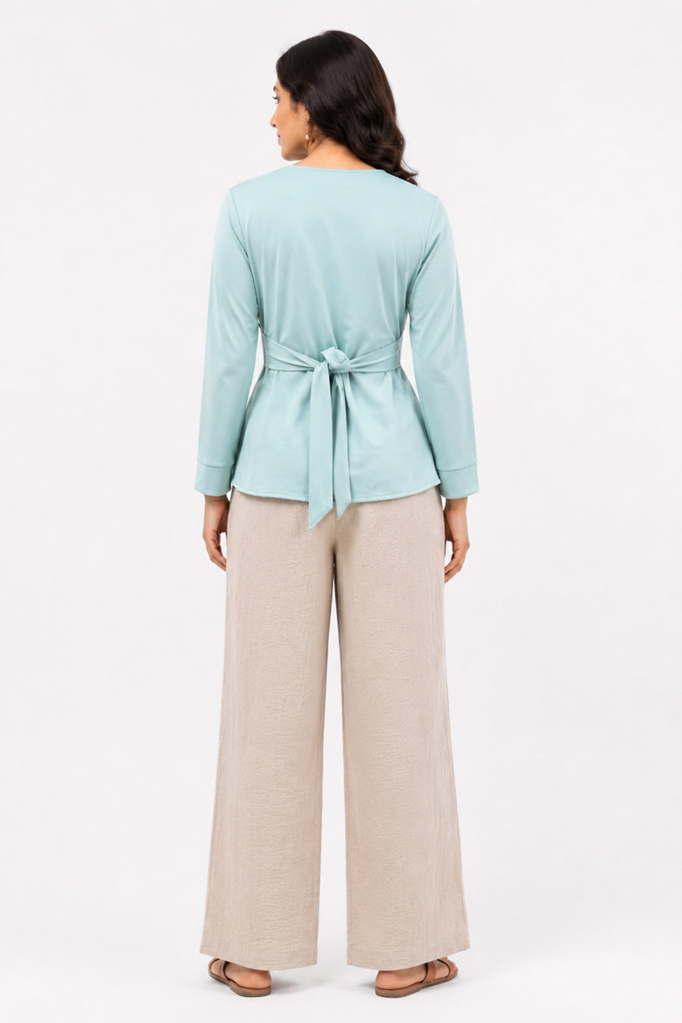 HADA Casual Relaxed Fit Blouse - Green