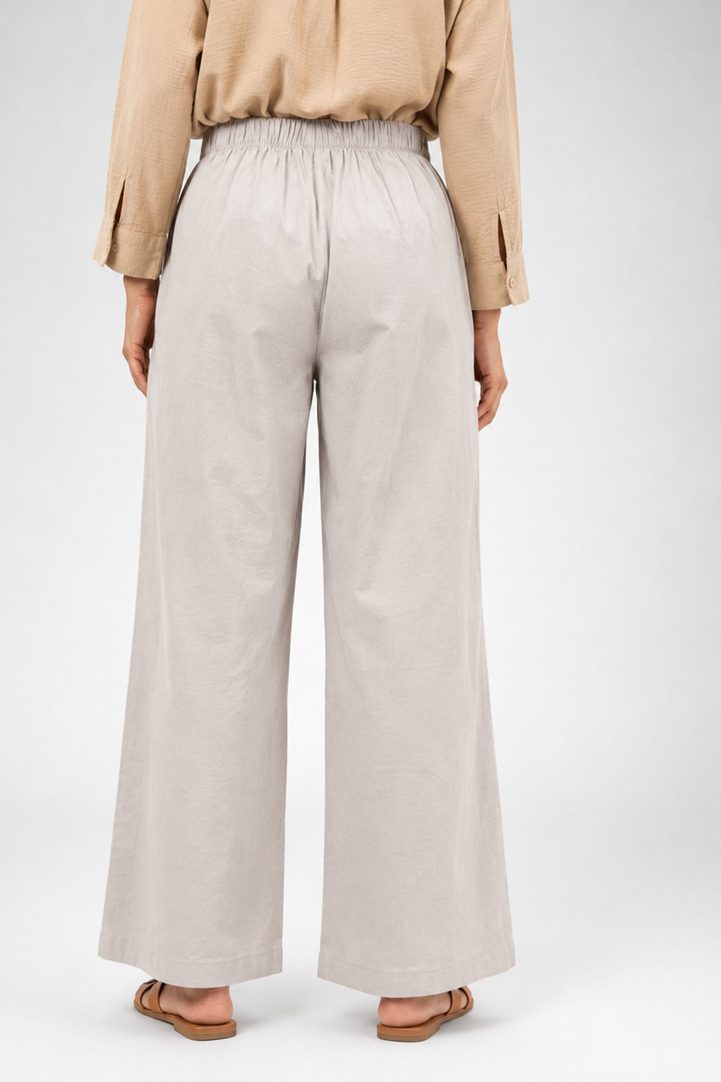 HADA Casual Relaxed Fit Pant - Beige