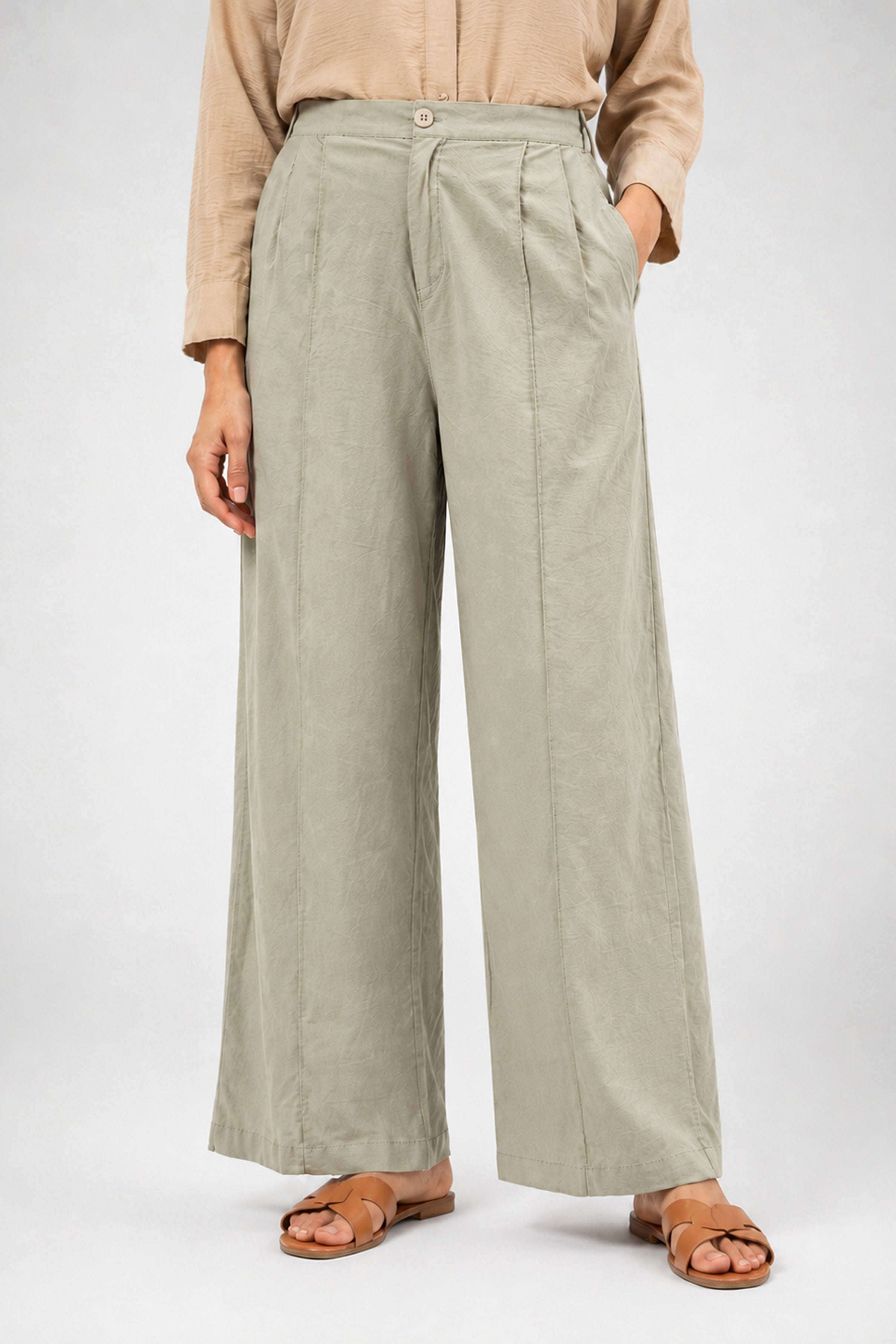 HADA Casual Relaxed Fit Pant - Mint Green