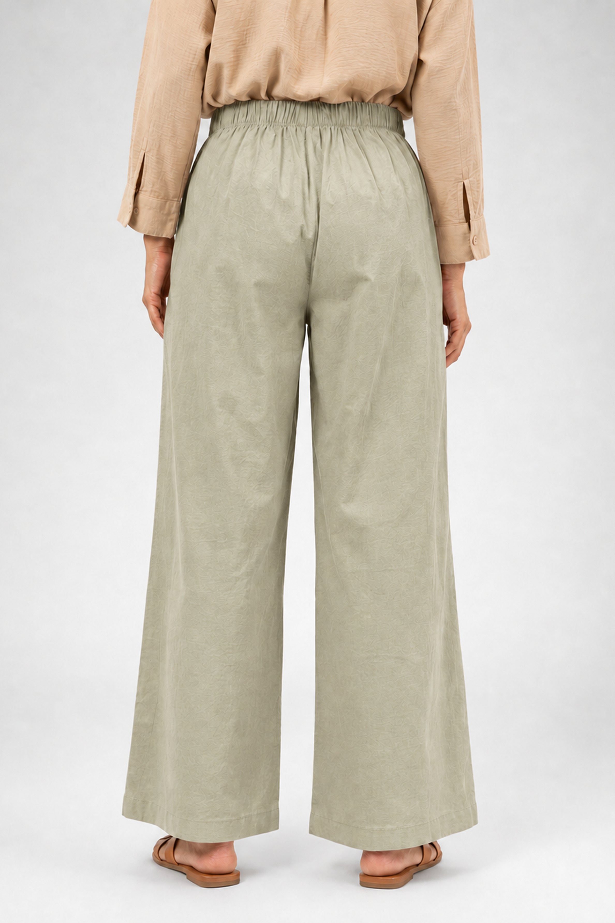 HADA Casual Relaxed Fit Pant - Mint Green