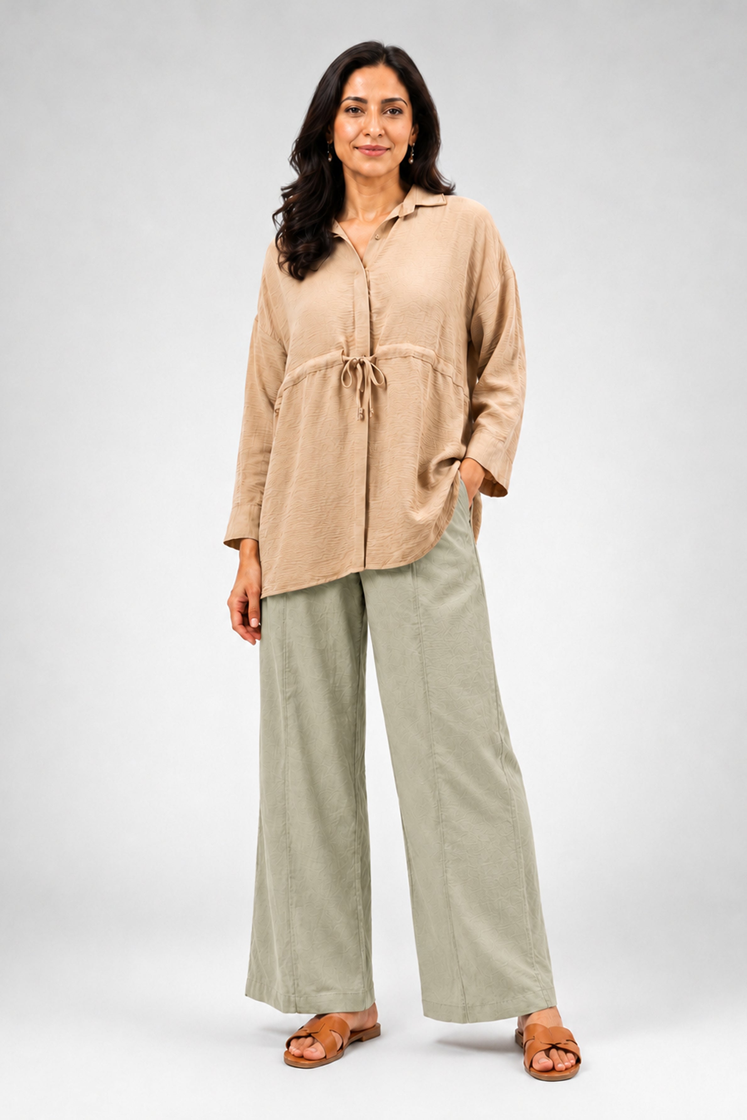 HADA Casual Relaxed Fit Pant - Mint Green