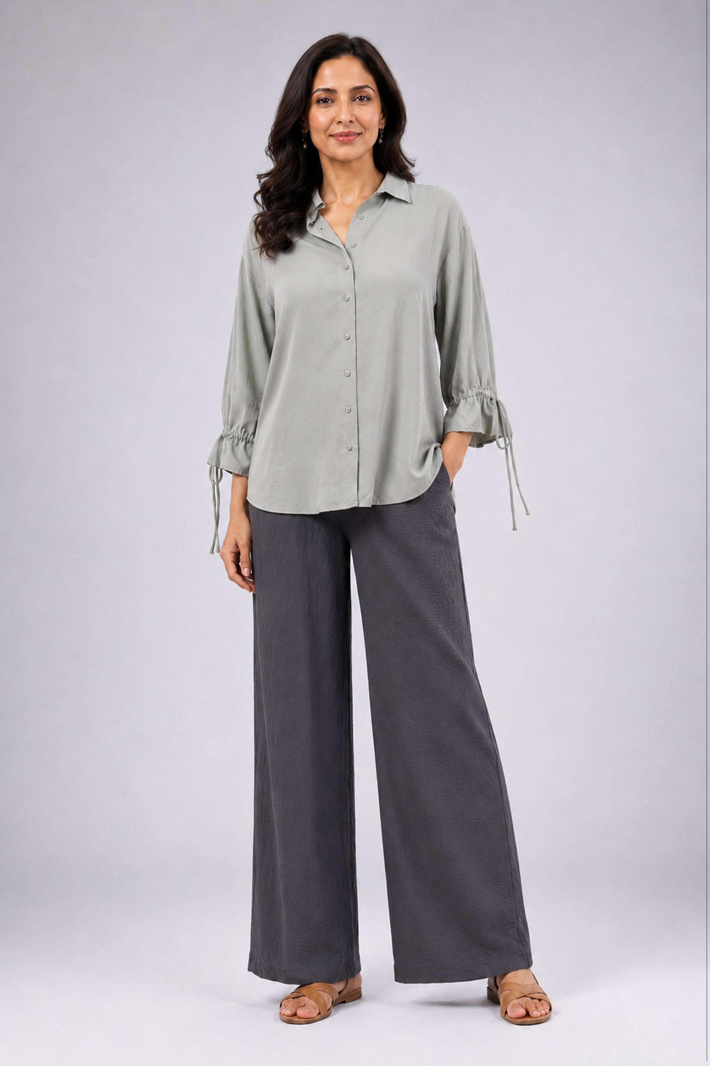 HADA Casual Relaxed Fit Pant - Dark Ash