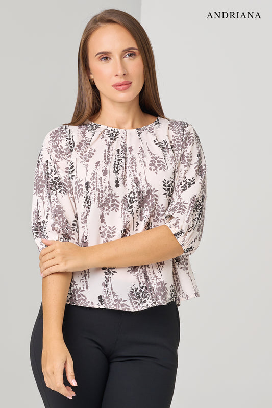 ANDRIANA Women's White Formal Blouse