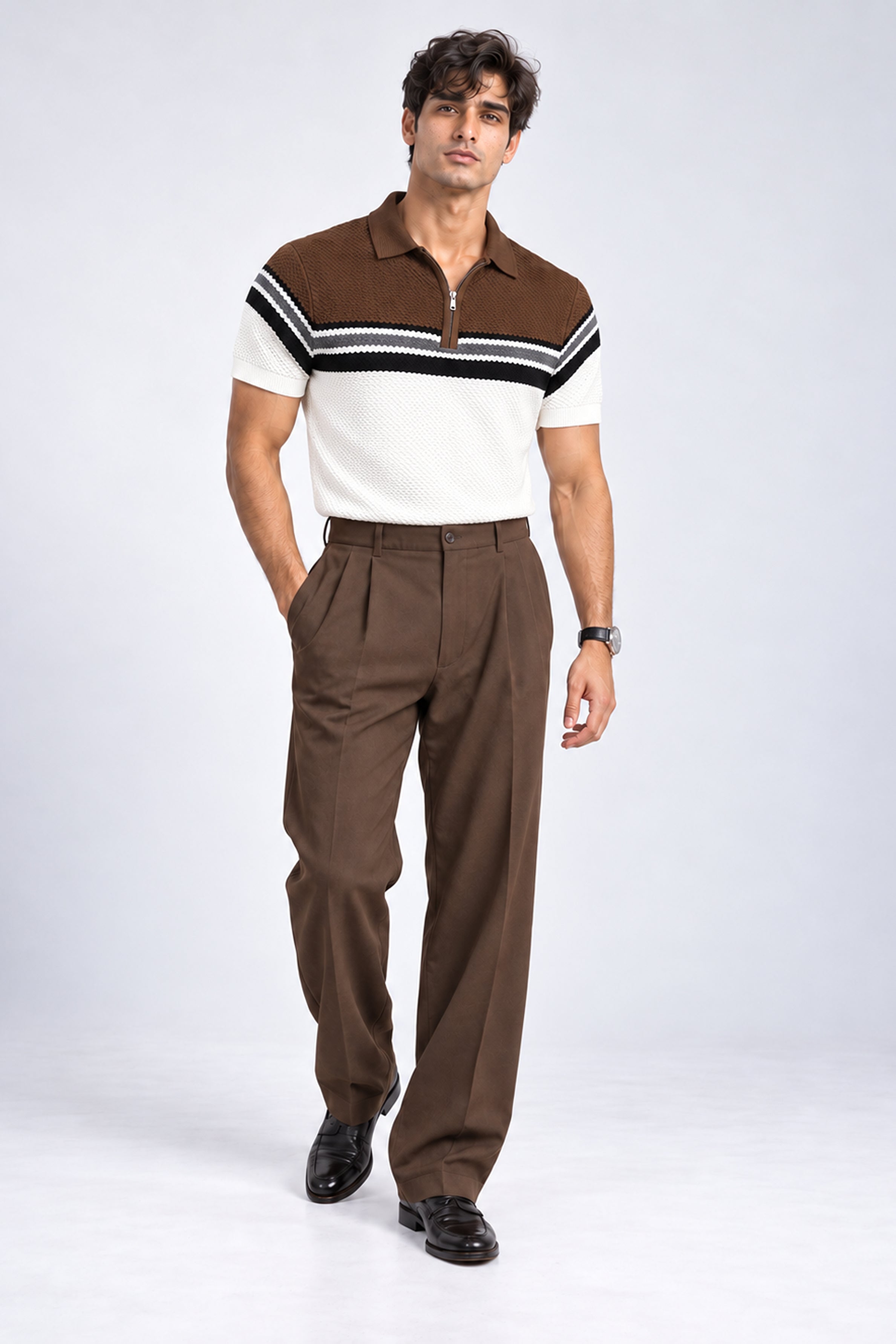 King Street Men’s POLO Tees - Brown