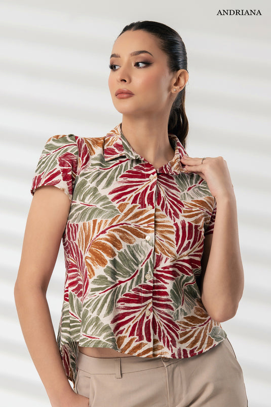 Andriana Women's Printed Blouse - Formal Wear main image 1