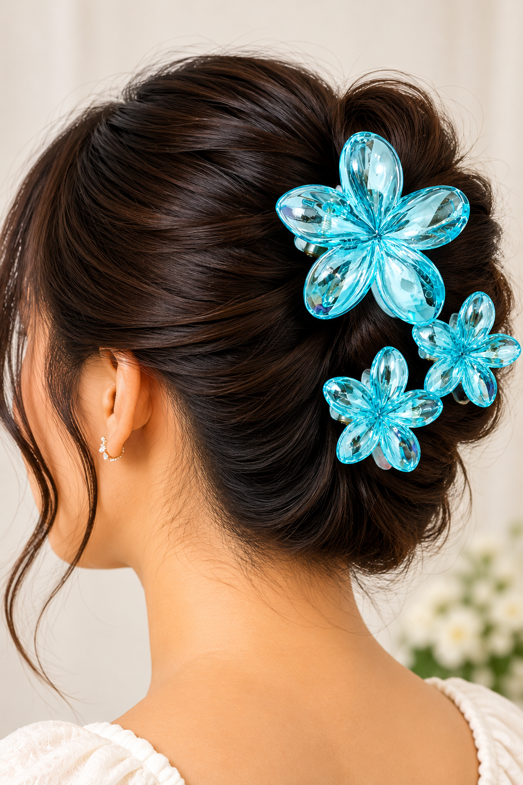 MOON Stone Women's Hair Slide - 3pcs