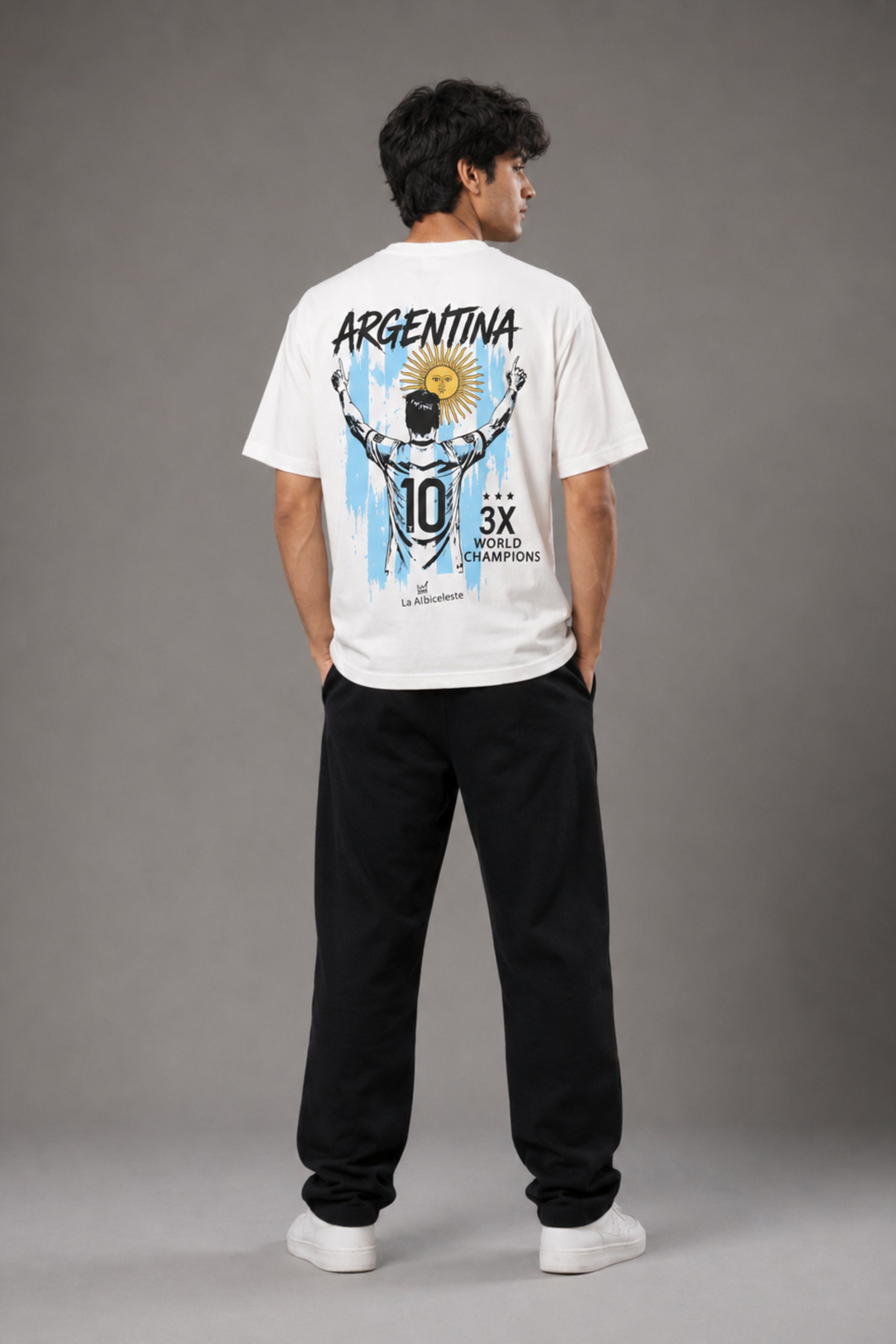 HUSTLE FIFA Unisex Relax Fit T-Shirt - Argentina