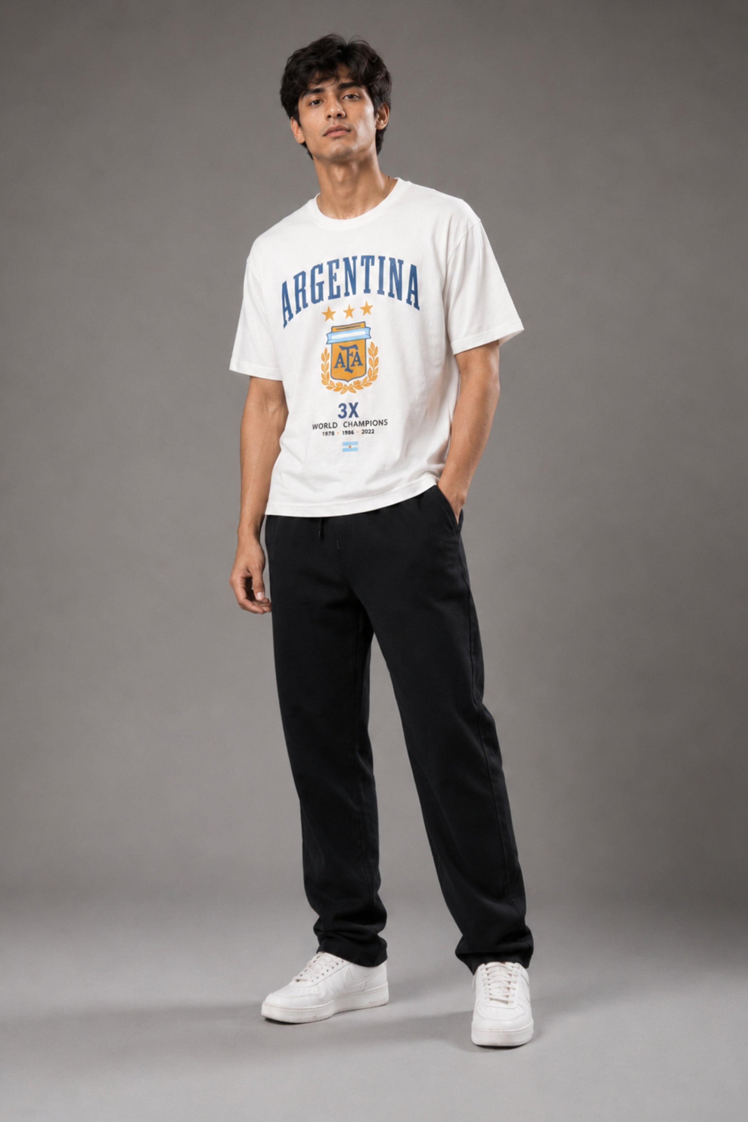 HUSTLE FIFA Unisex Relax Fit T-Shirt - Argentina