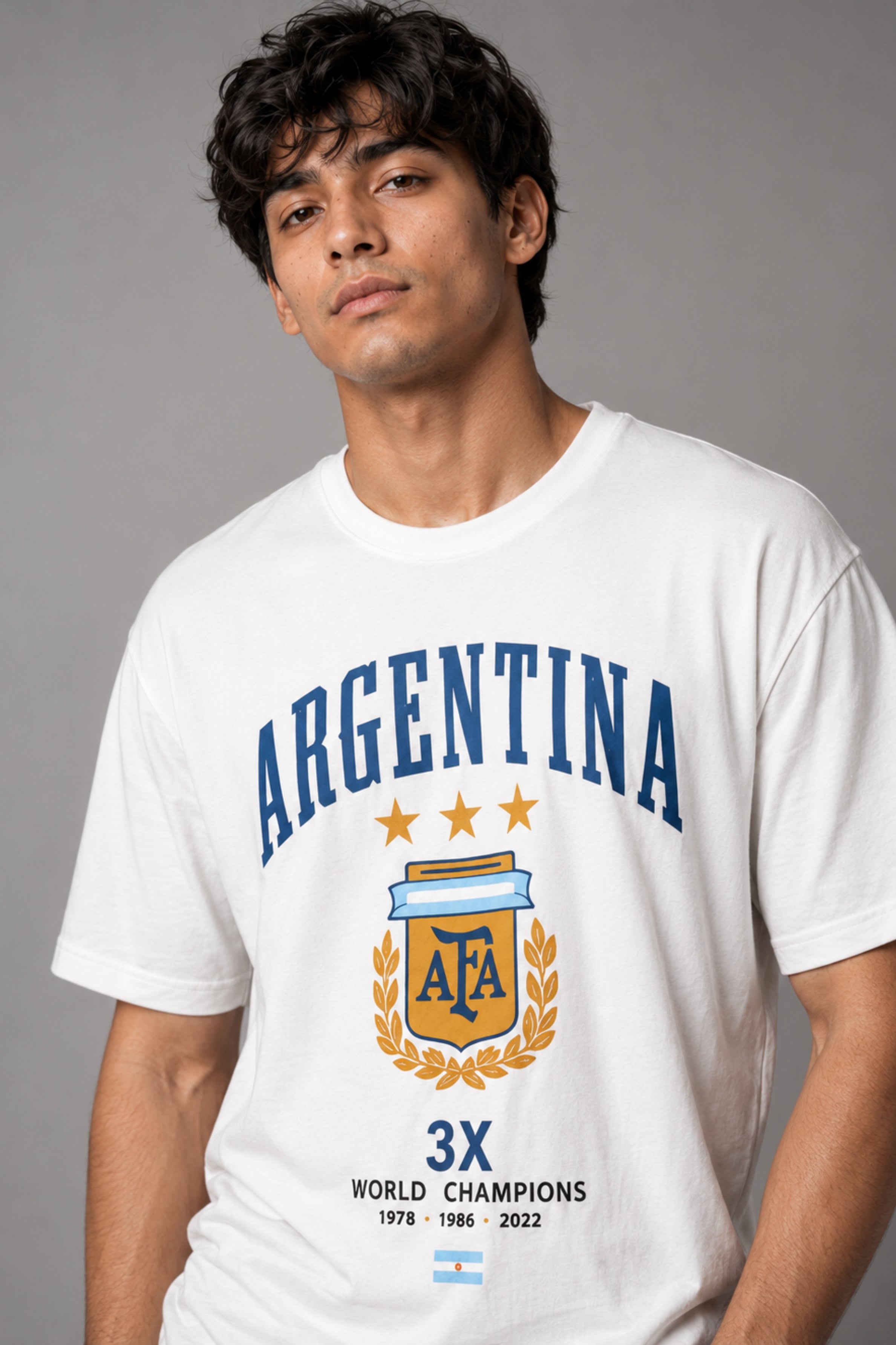 HUSTLE FIFA Unisex Relax Fit T-Shirt - Argentina