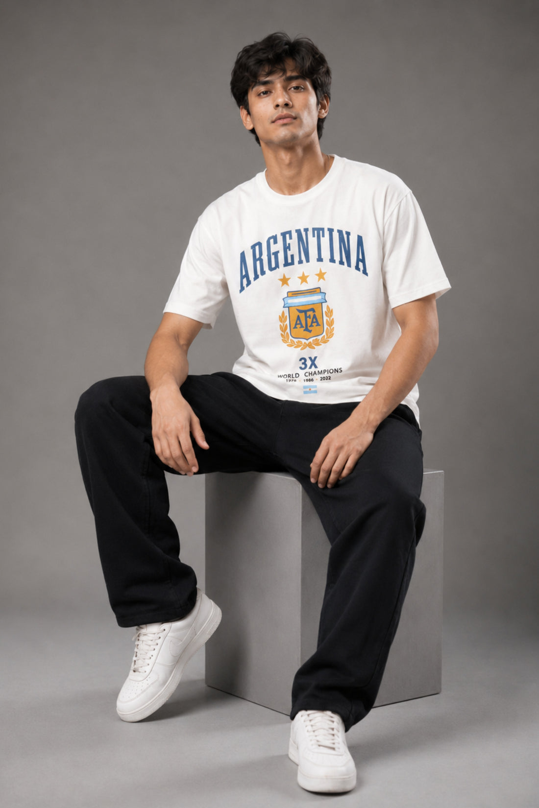 HUSTLE FIFA Unisex Relax Fit T-Shirt - Argentina