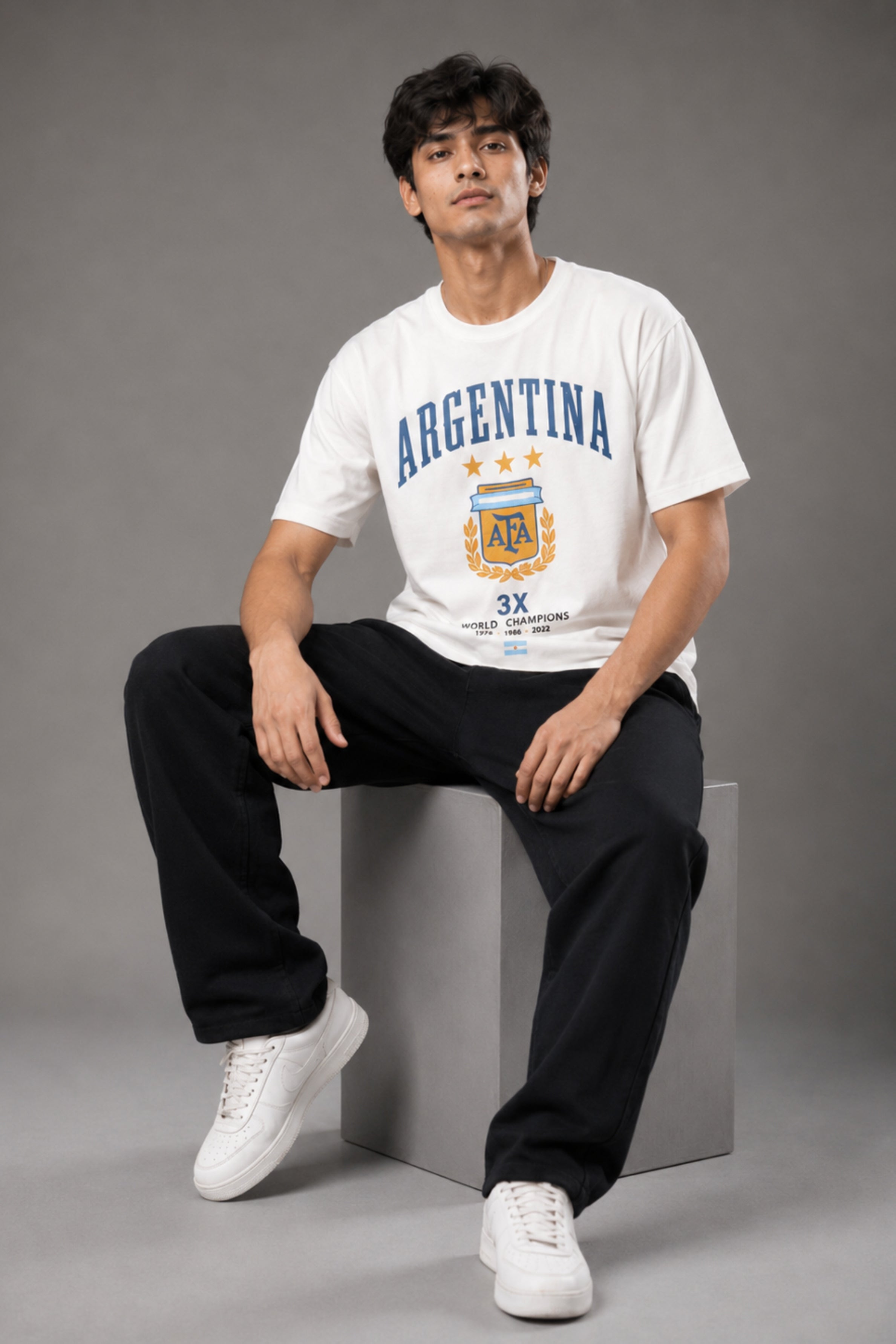 HUSTLE FIFA Unisex Relax Fit T-Shirt - Argentina