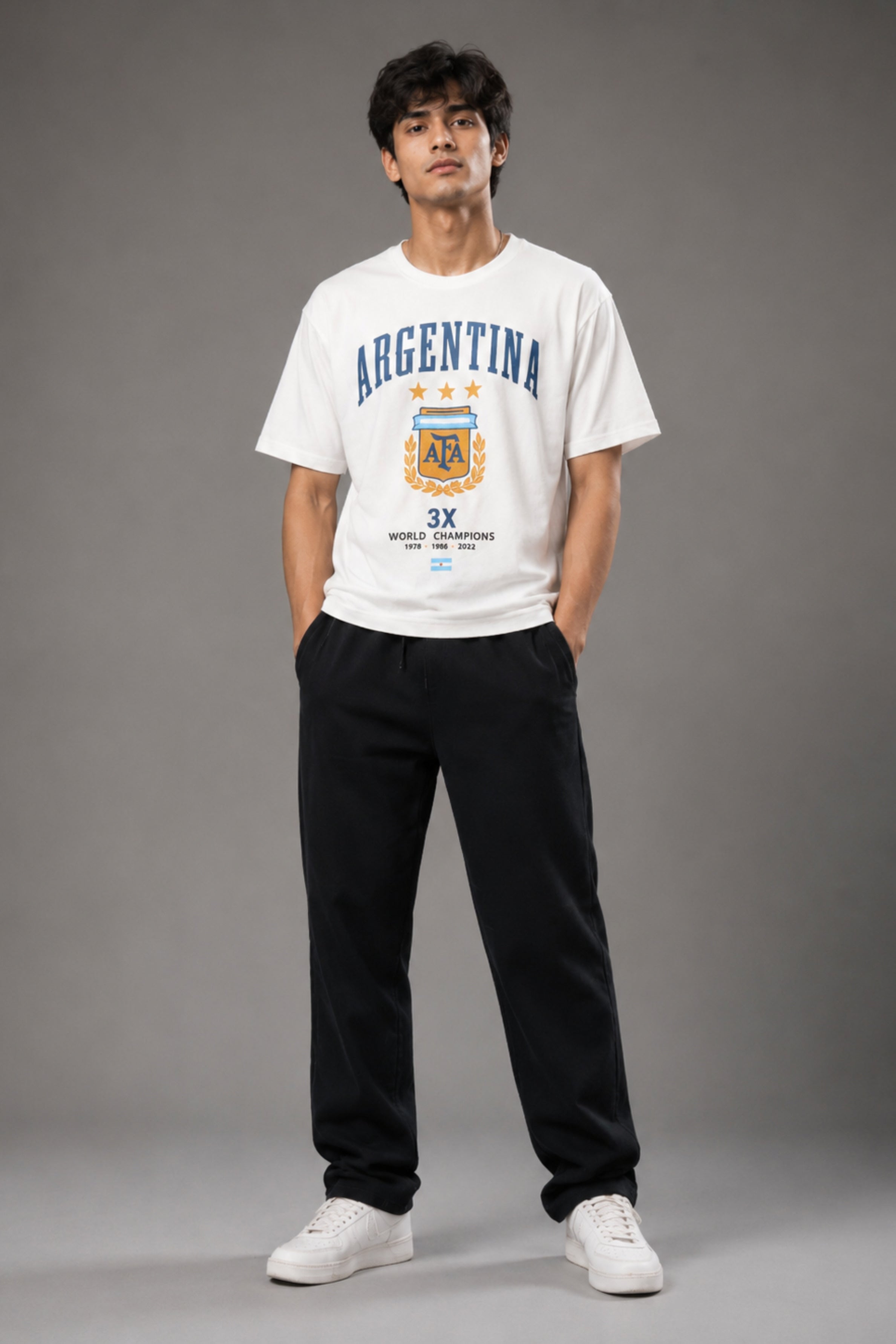 HUSTLE FIFA Unisex Relax Fit T-Shirt - Argentina