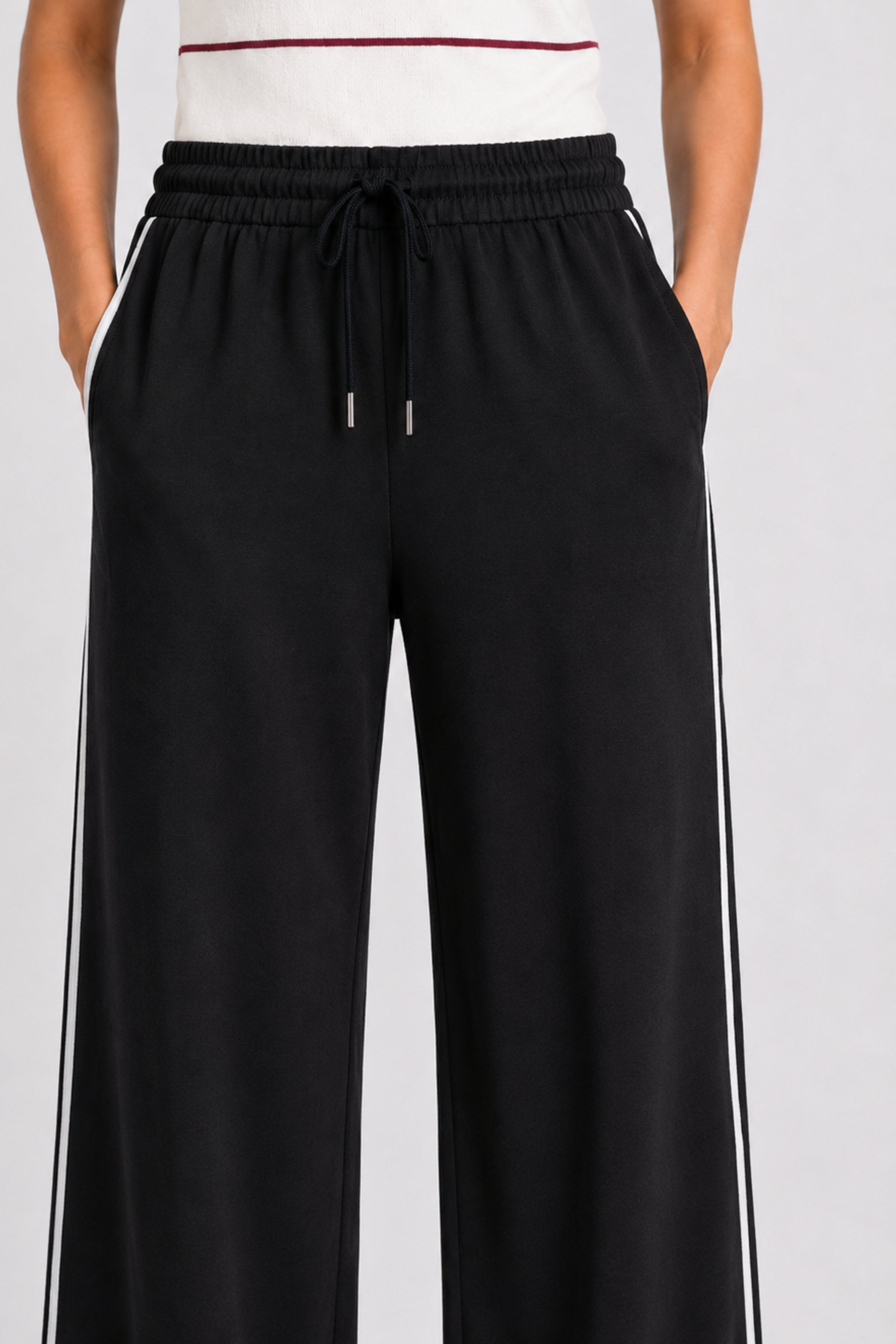 MODANO Casual Straight Pant - Black