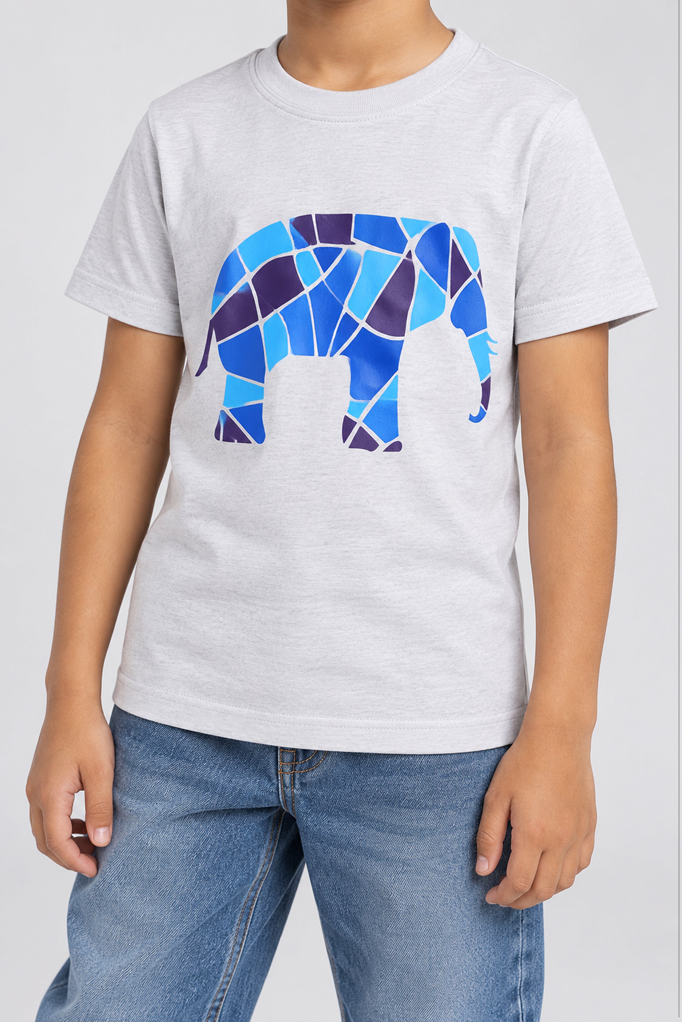 CORE Kid's Boys Crew Neck Tees - Gray