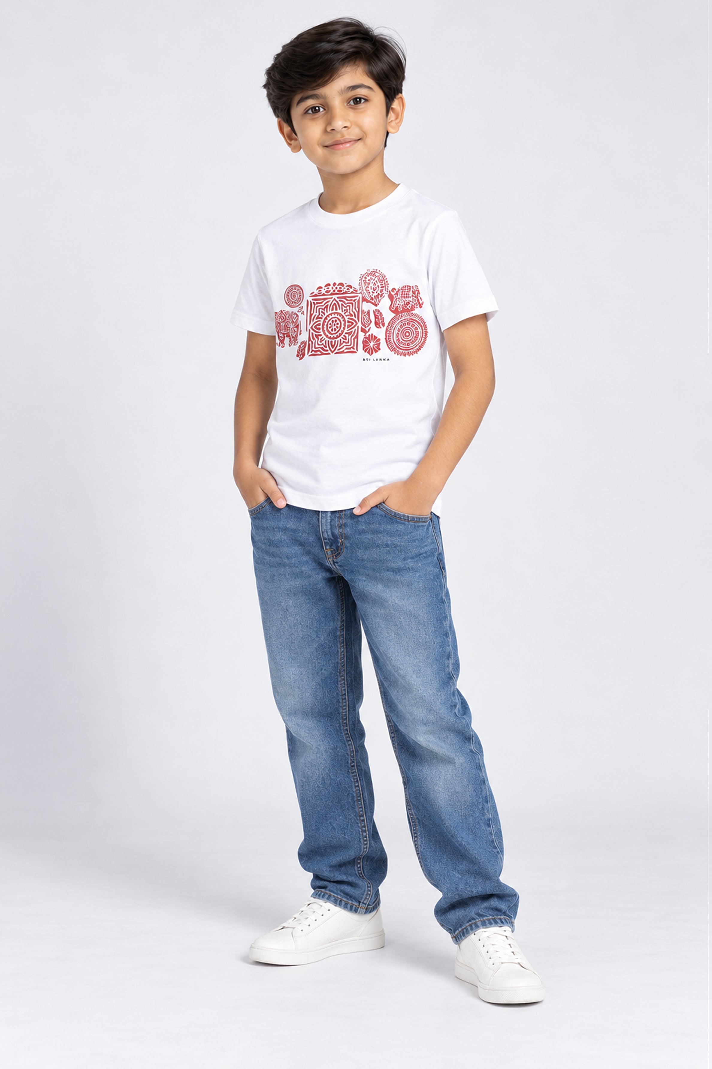 CORE Kid's Boys Crew Neck Tees - White