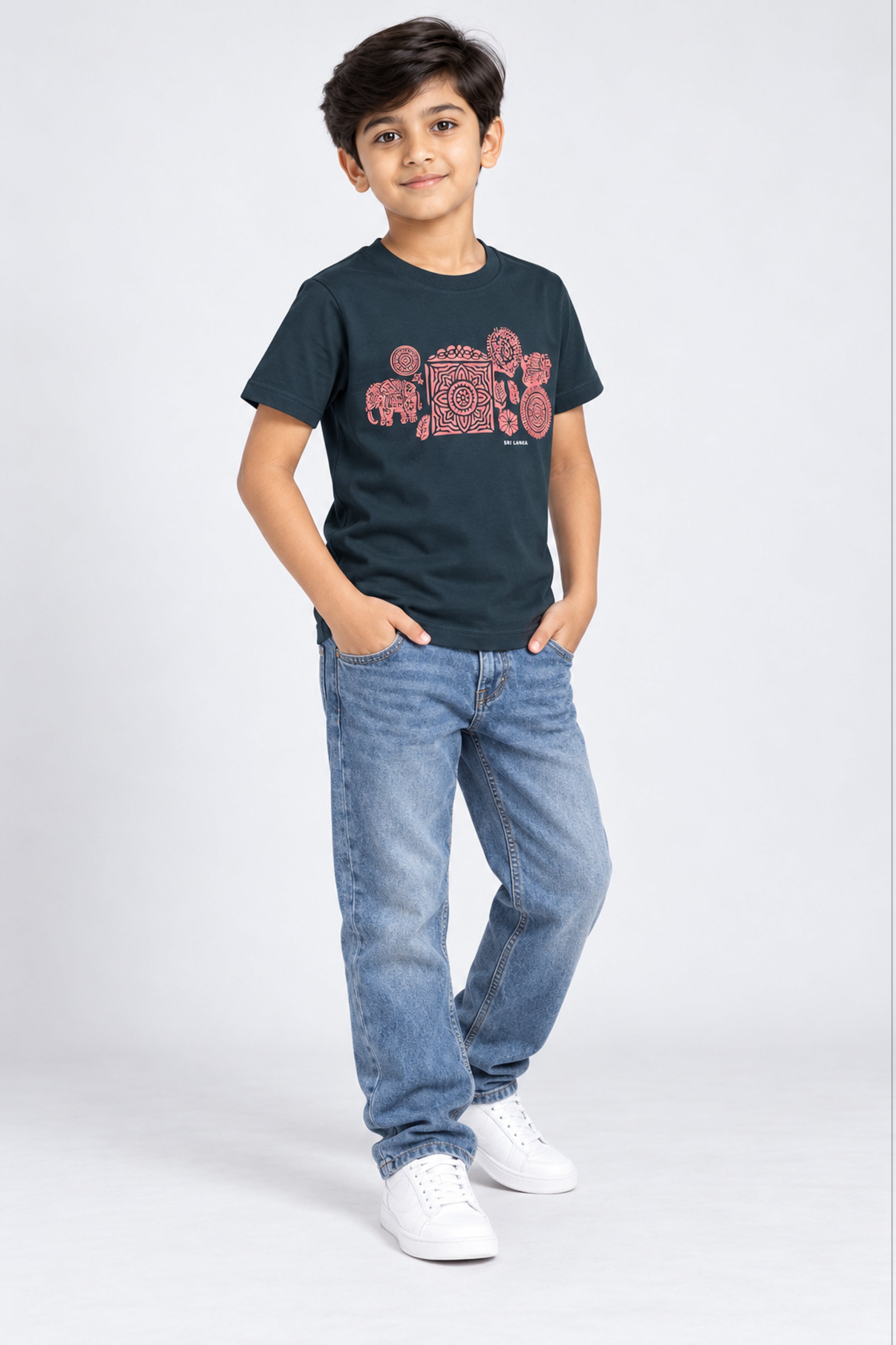 CORE Kid's Boys Crew Neck Tees - Black