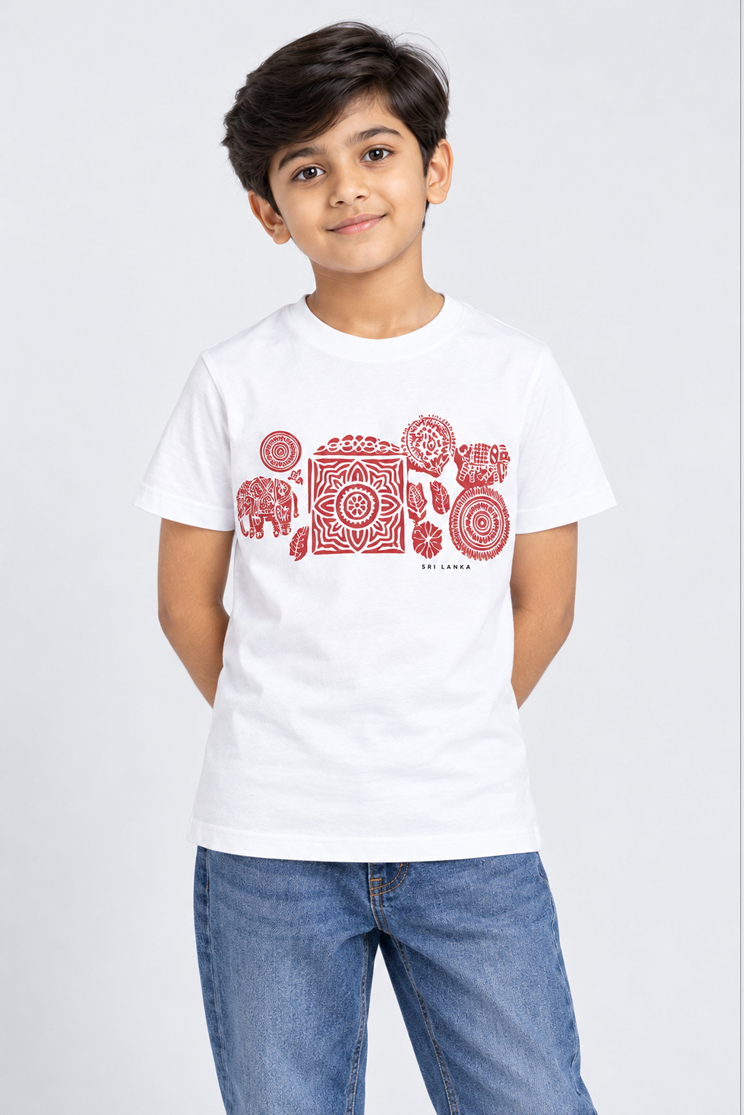 CORE Kid's Boys Crew Neck Tees - White