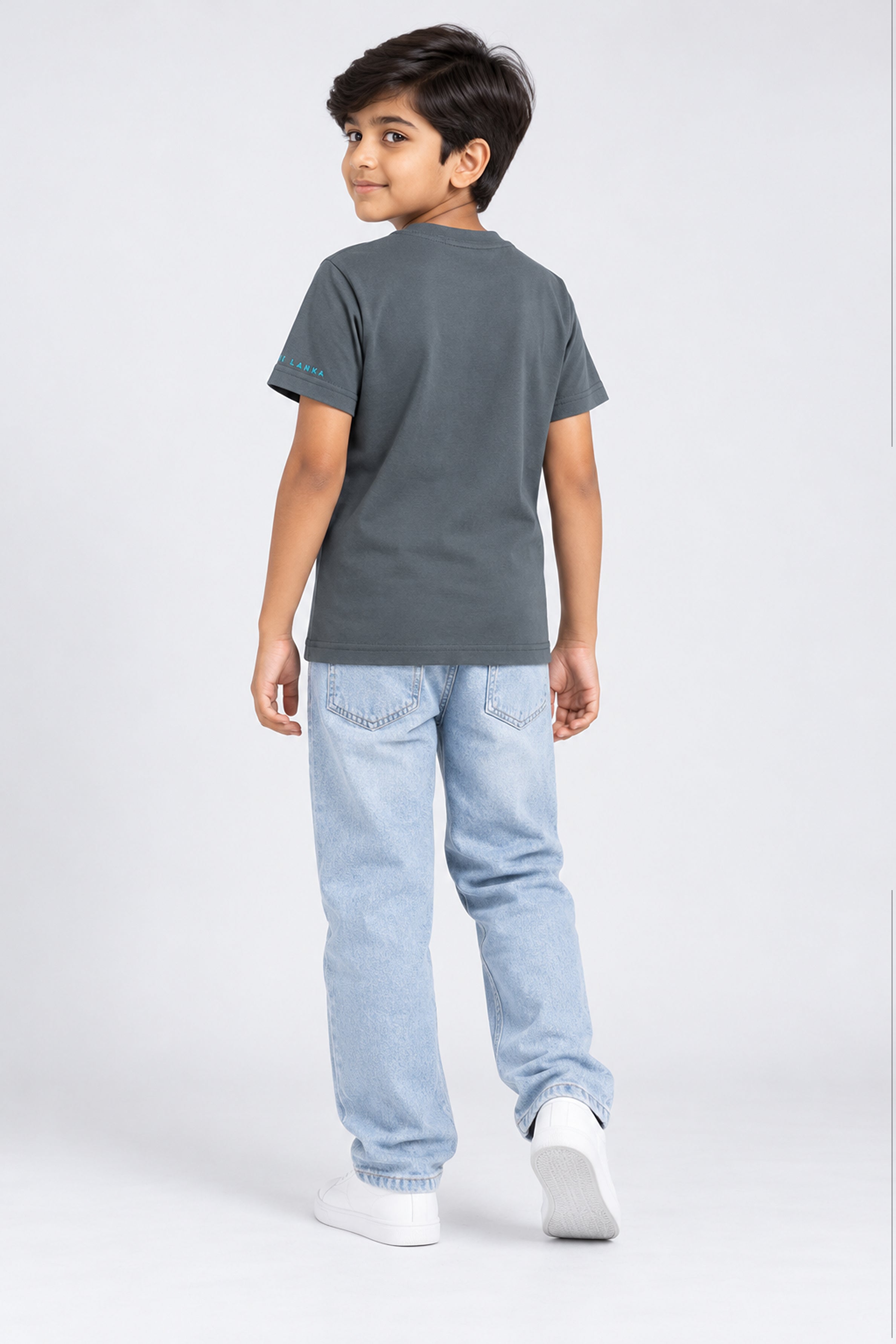 CORE Kid's Boys Crew Neck Tees - Dark Gray