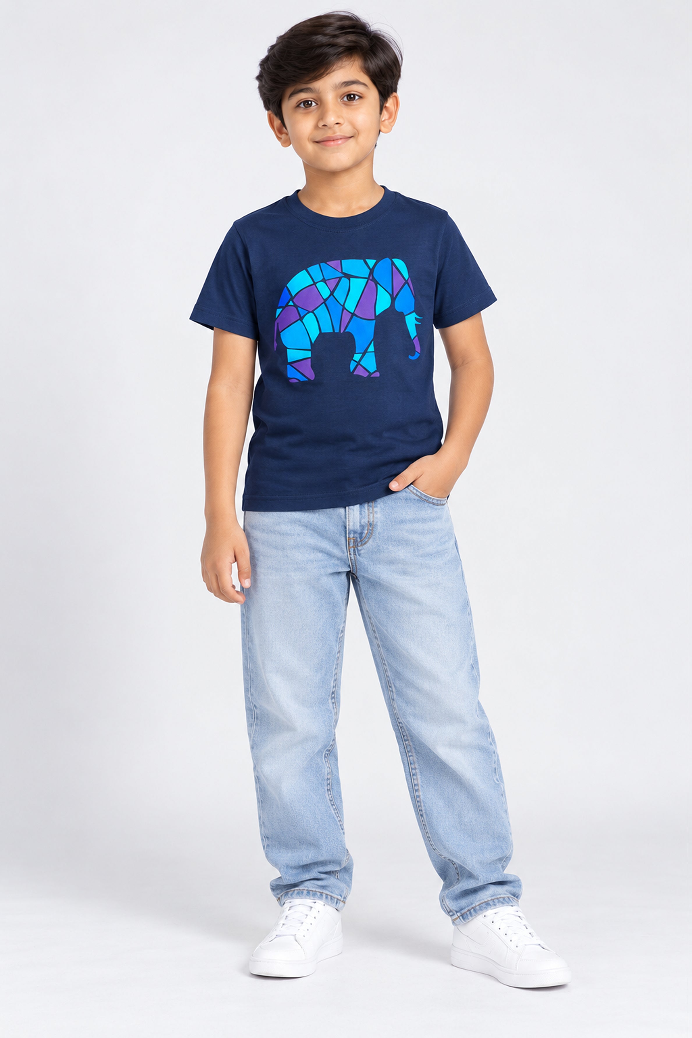 CORE Kid's Boys Crew Neck Tees - Navy