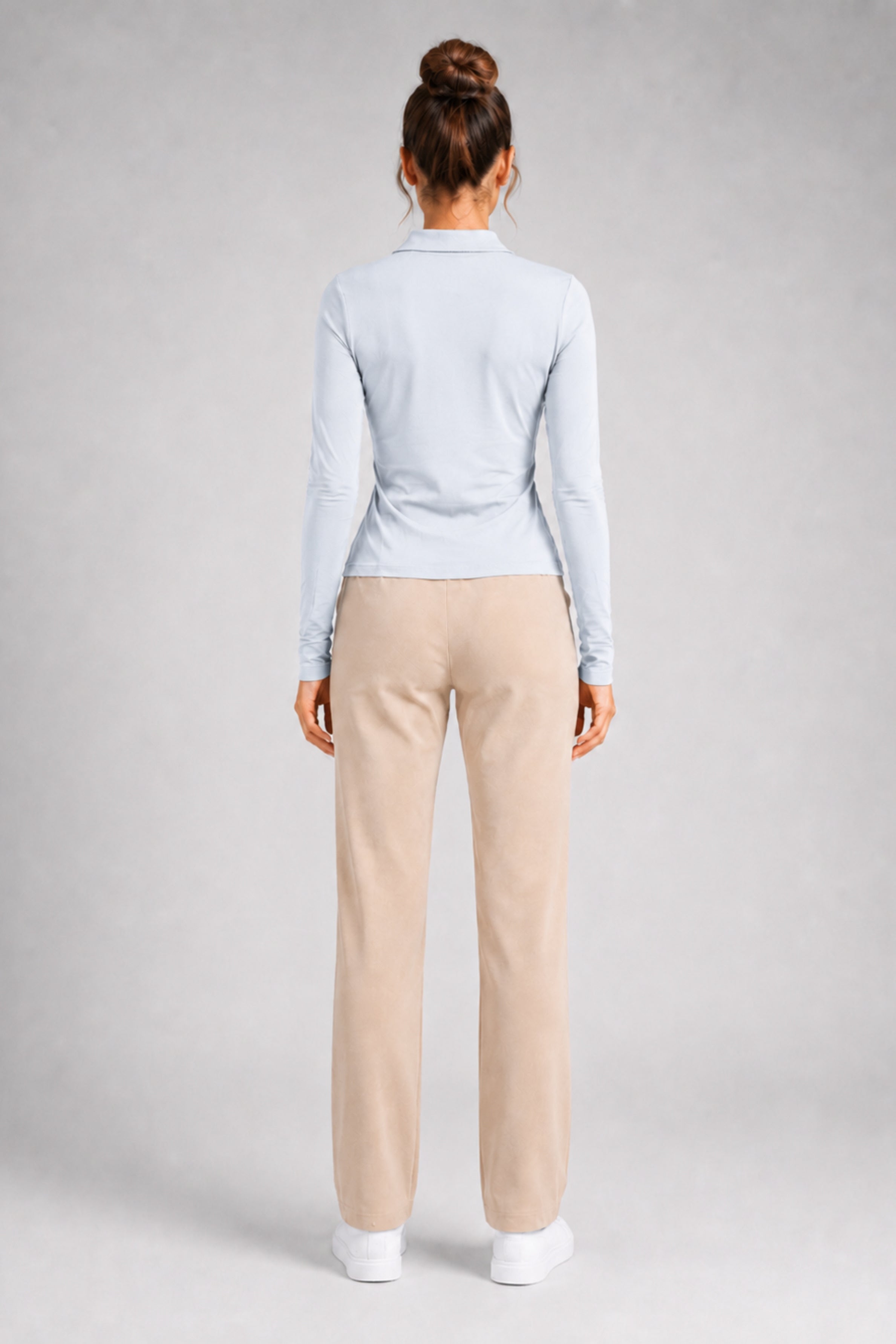 MODANO Casual Long Sleeve Top - Sky Blue