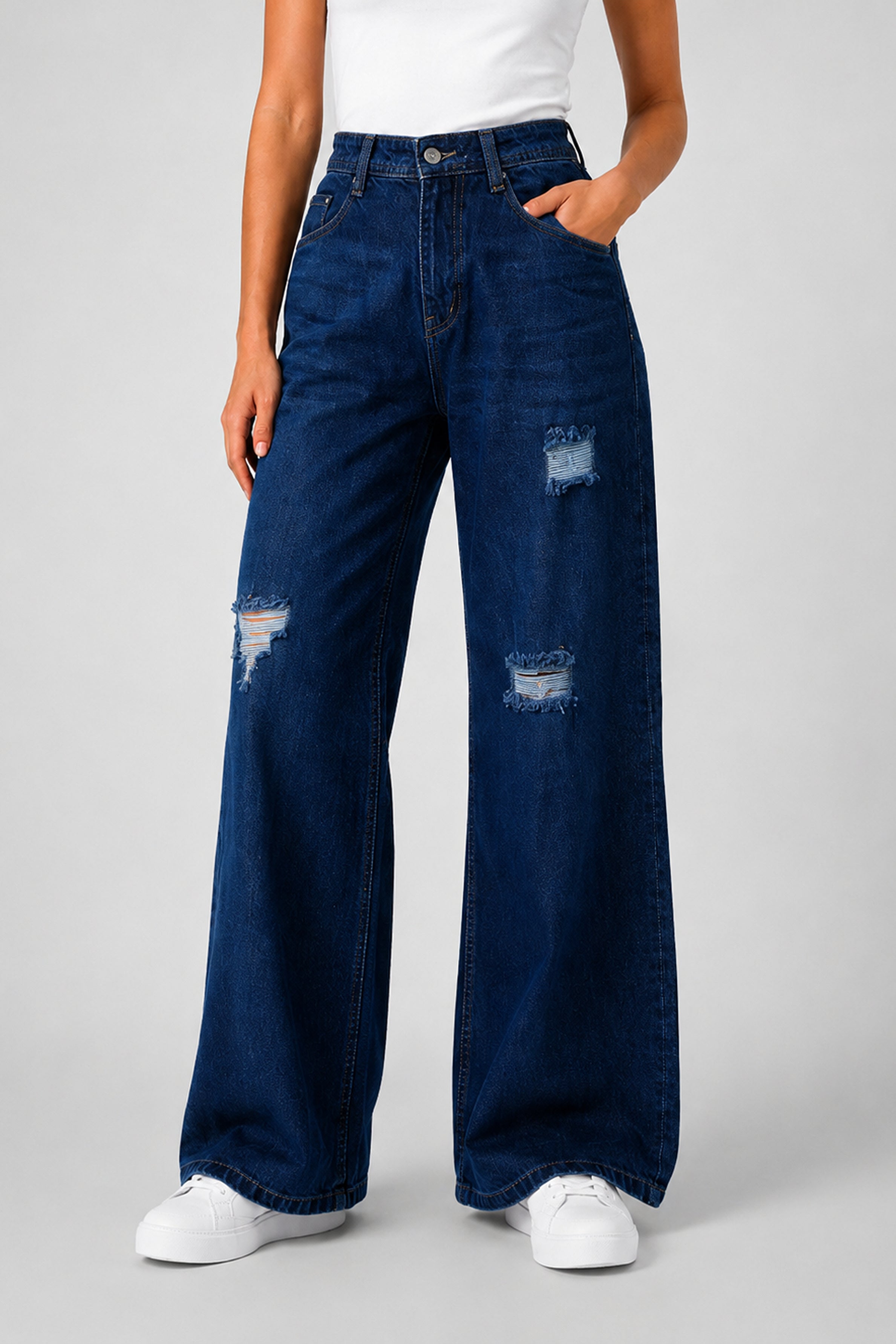 MODANO Women's Jeans - Stone Blue